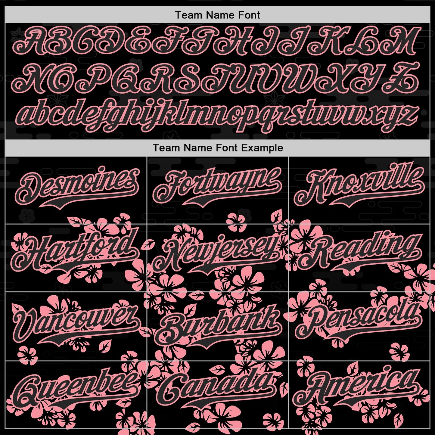 Custom Black-Medium Pink Cherry Blossoms Sakura Authentic Baseball Jersey view 4