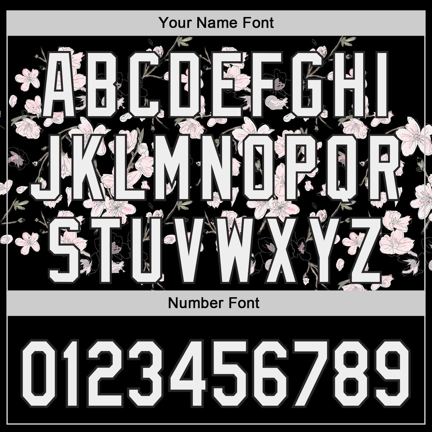 Custom Black-White Cherry Blossoms Sakura Authentic Baseball Jersey view 5