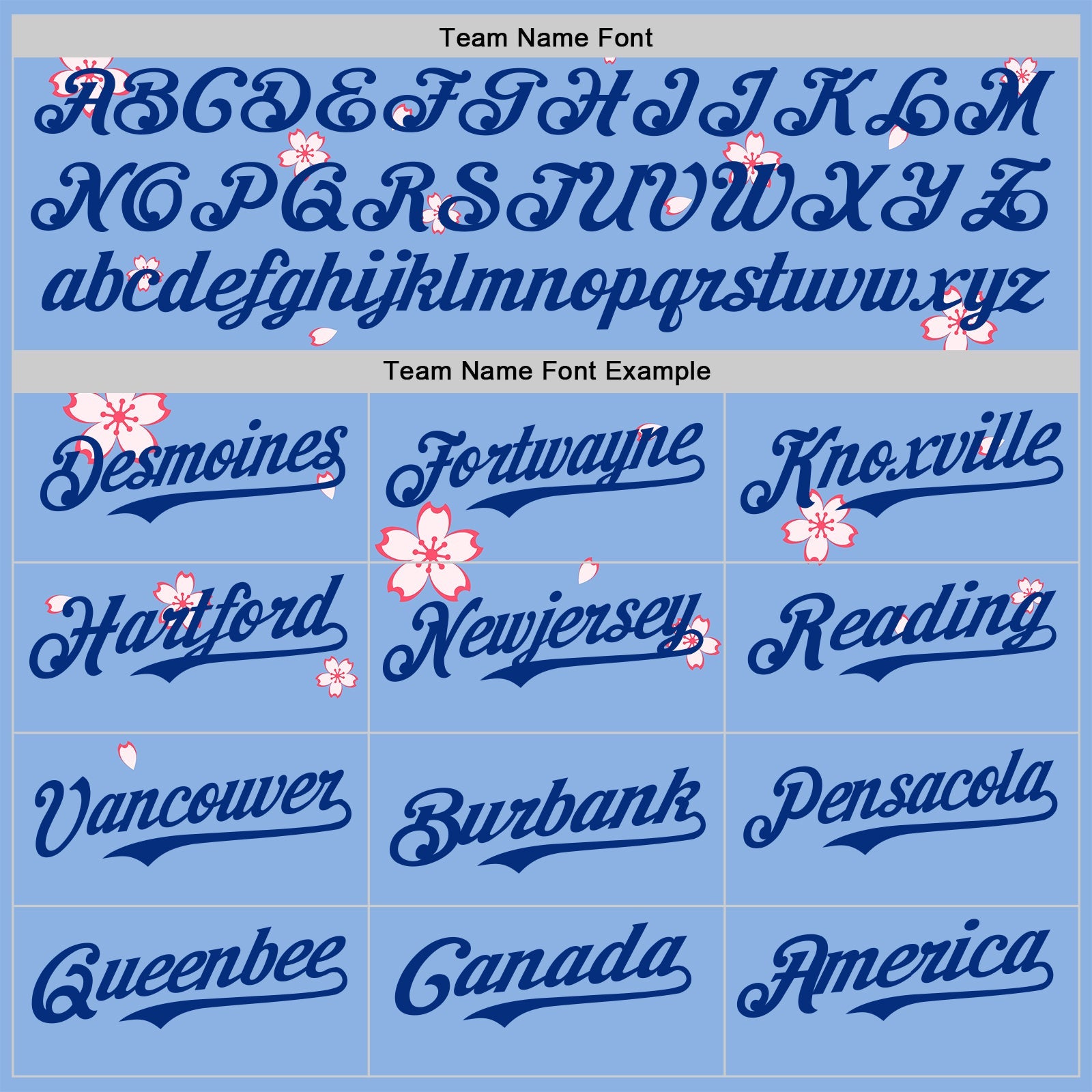 Custom Light Blue Red-Royal Cherry Blossoms Sakura Authentic Baseball Jersey view 4