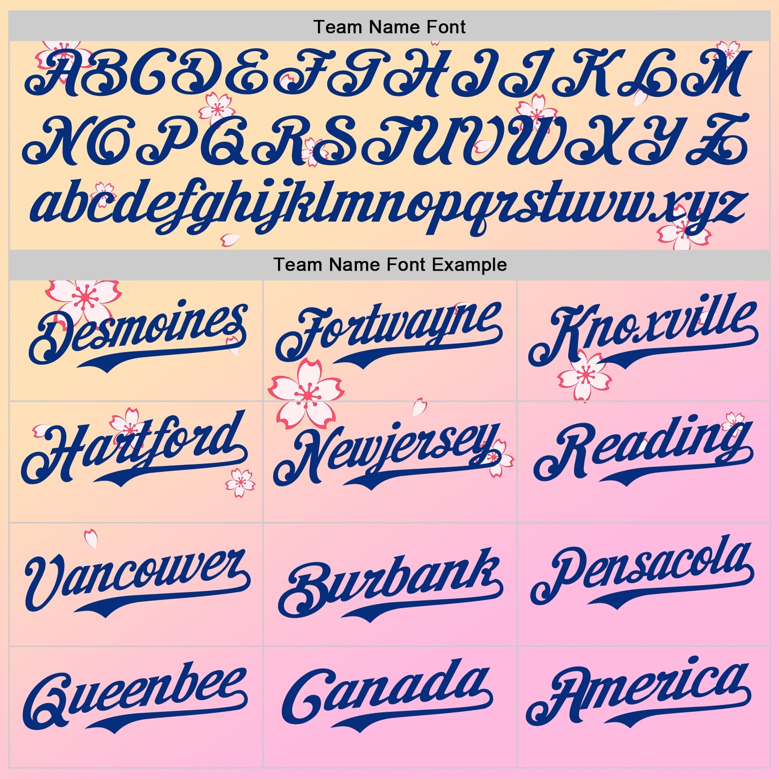 Custom Cream Red Pink-Royal Cherry Blossoms Sakura Gradient Authentic Baseball Jersey view 4