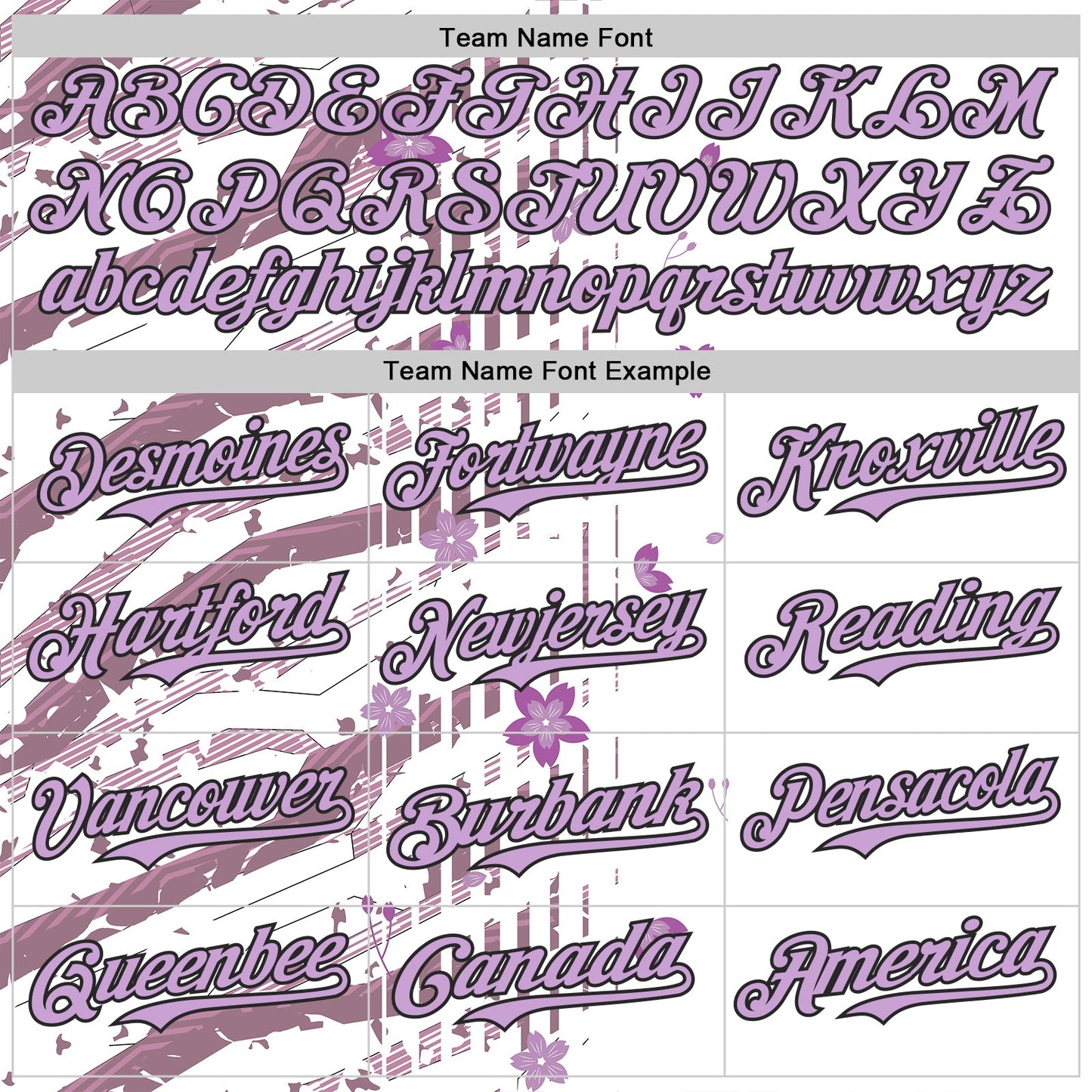 Custom White Light Purple-Black Cherry Blossoms Sakura Authentic Baseball Jersey view 4