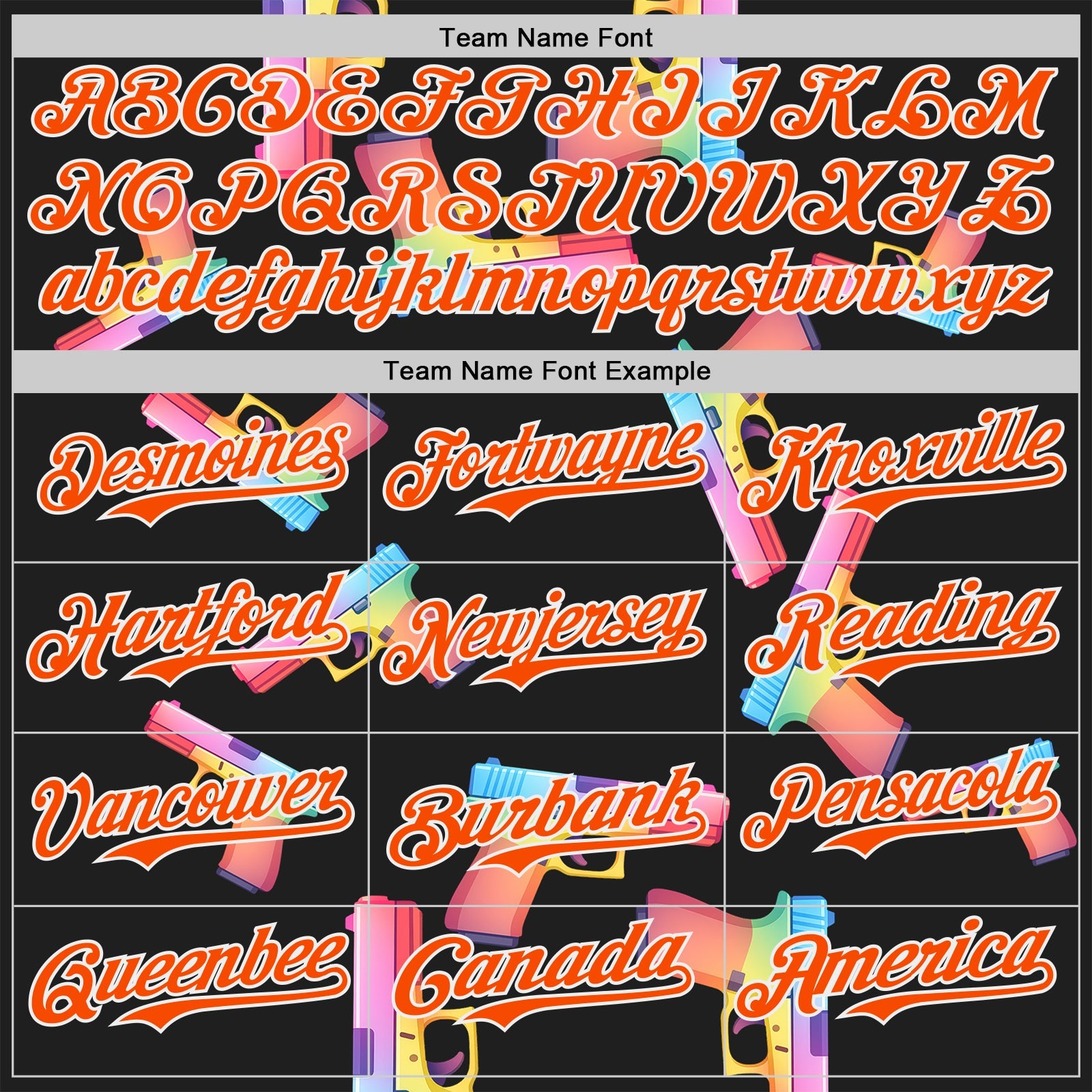 Custom Black Orange-White Colorful Firepower 3D Pattern Design Authentic Baseball Jersey view 4