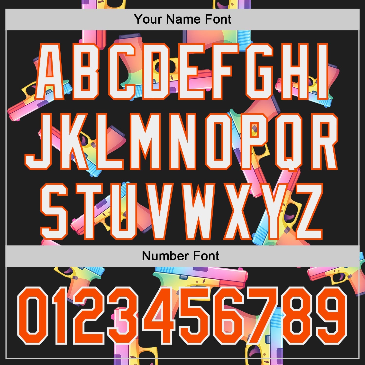 Custom Black Orange-White Colorful Firepower 3D Pattern Design Authentic Baseball Jersey view 5