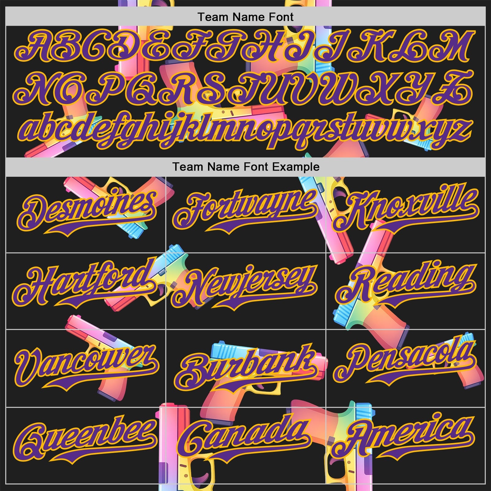 Custom Black Purple-Gold Colorful Firepower 3D Pattern Design Authentic Baseball Jersey view 4