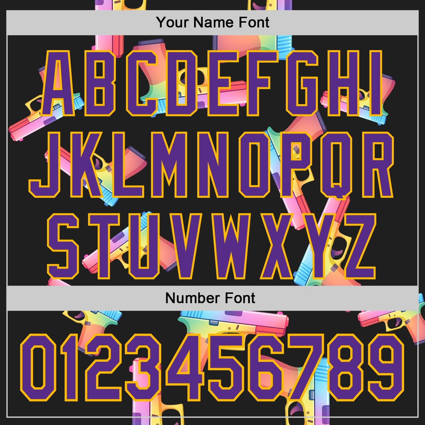 Custom Black Purple-Gold Colorful Firepower 3D Pattern Design Authentic Baseball Jersey view 5