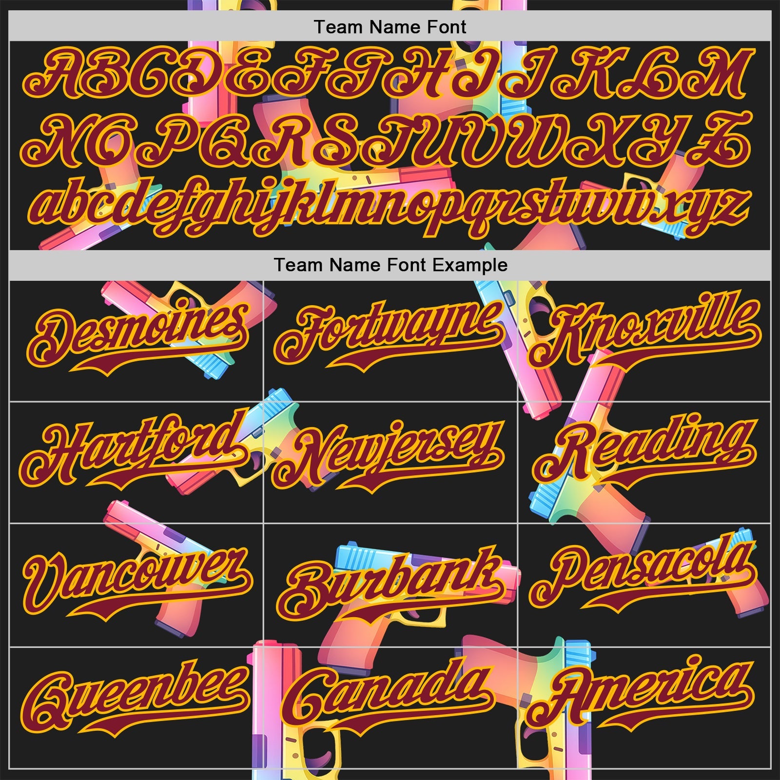 Custom Black Crimson-Gold Colorful Firepower 3D Pattern Design Authentic Baseball Jersey view 4
