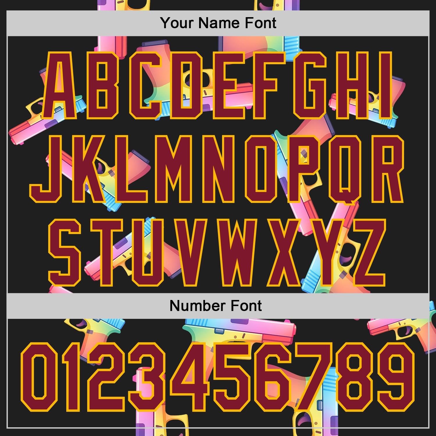 Custom Black Crimson-Gold Colorful Firepower 3D Pattern Design Authentic Baseball Jersey view 5