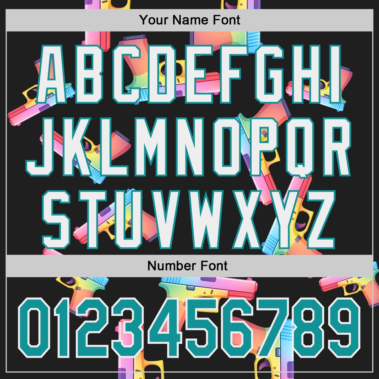 Custom Black Teal-White Colorful Firepower 3D Pattern Design Authentic Baseball Jersey view 5
