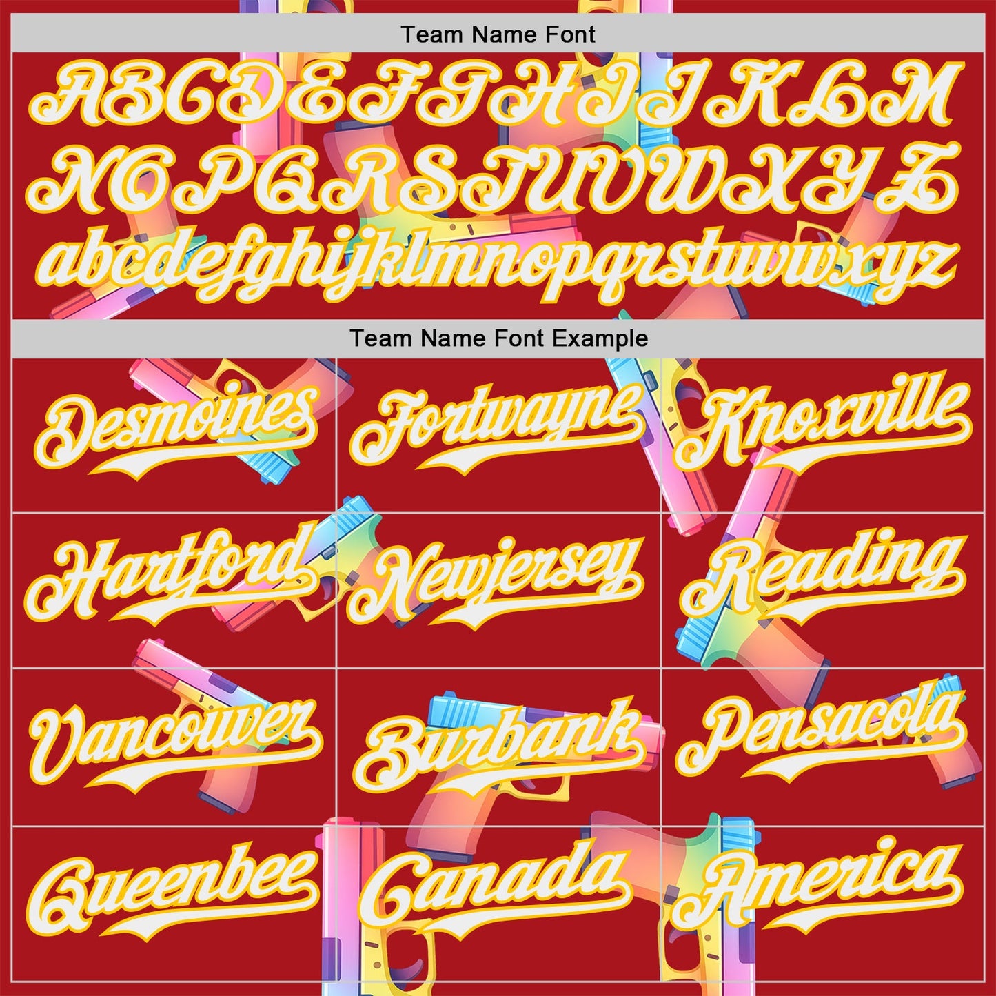Custom Red White-Yellow Colorful Firepower 3D Pattern Design Authentic Baseball Jersey view 4