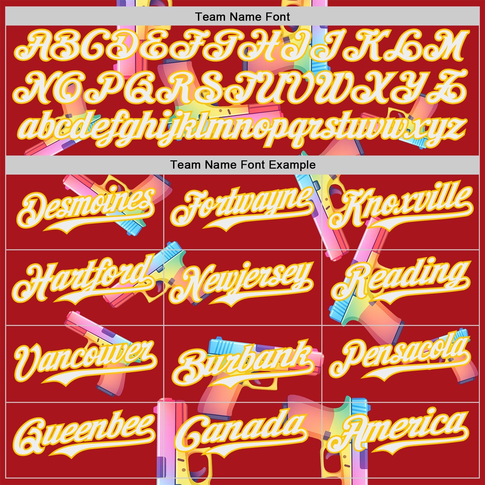 Custom Red White-Yellow Colorful Firepower 3D Pattern Design Authentic Baseball Jersey view 4