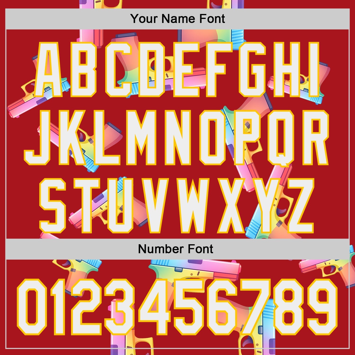 Custom Red White-Yellow Colorful Firepower 3D Pattern Design Authentic Baseball Jersey view 5