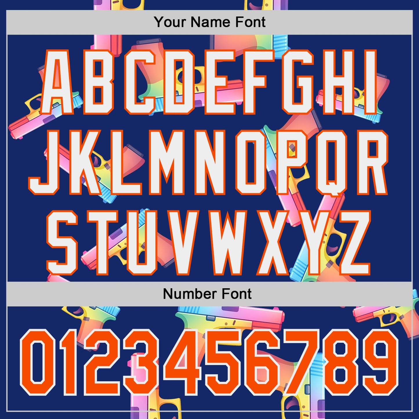 Custom Royal Orange-White Colorful Firepower 3D Pattern Design Authentic Baseball Jersey view 5