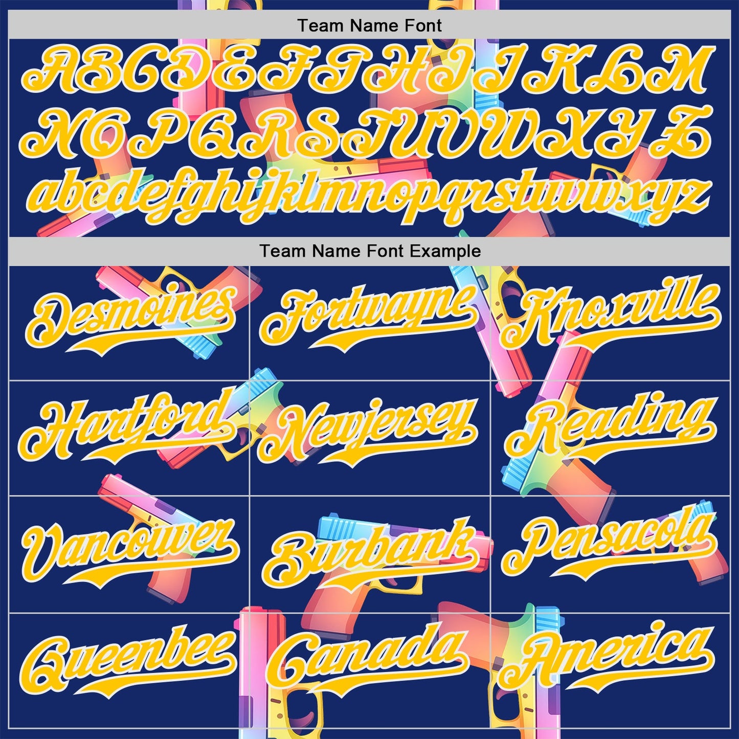 Custom Royal Yellow-White Colorful Firepower 3D Pattern Design Authentic Baseball Jersey view 4