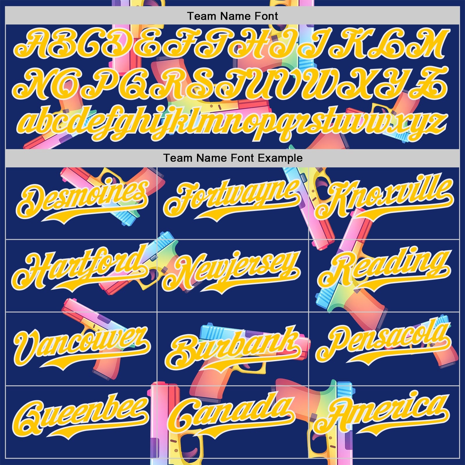 Custom Royal Yellow-White Colorful Firepower 3D Pattern Design Authentic Baseball Jersey view 4