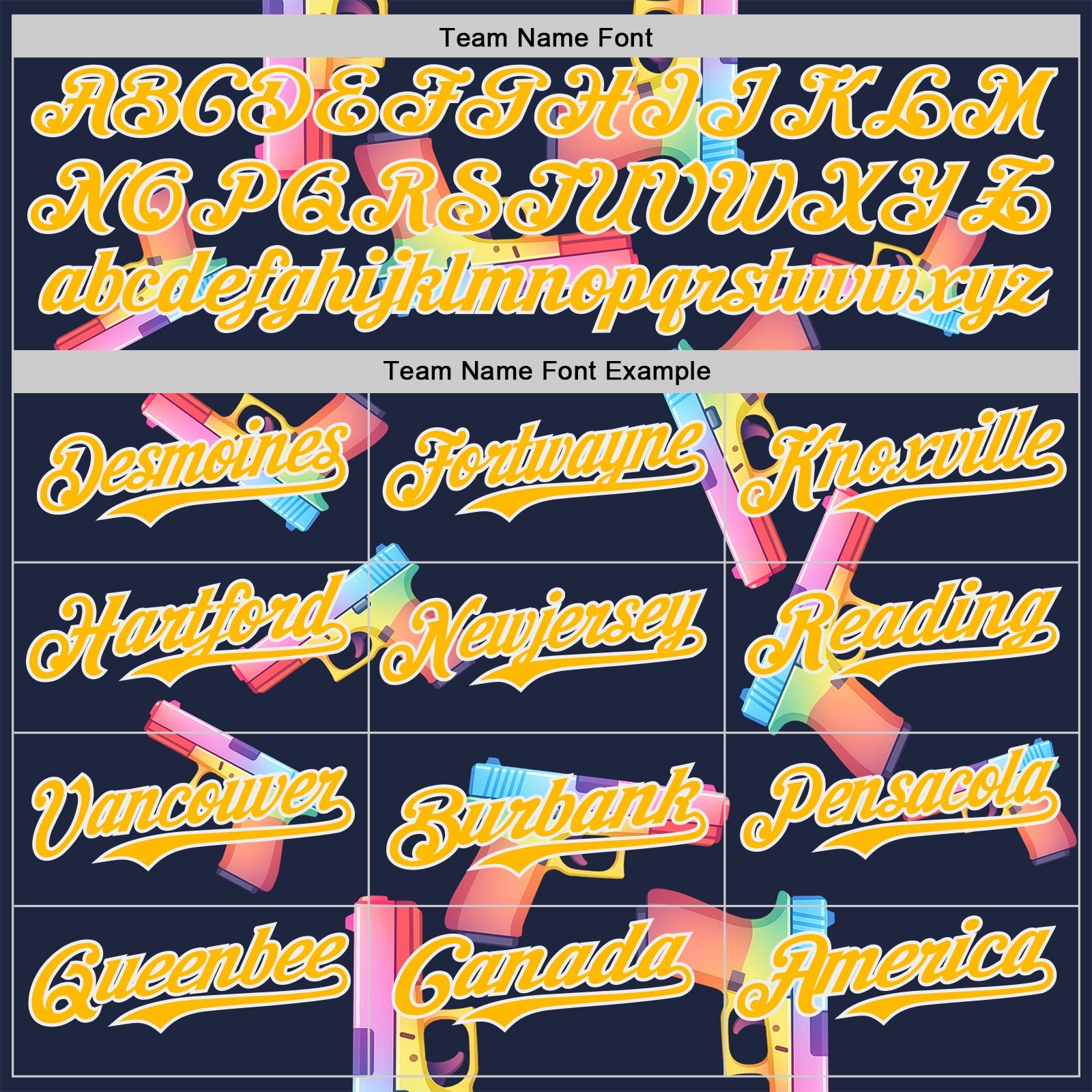 Custom Navy Gold-White Colorful Firepower 3D Pattern Design Authentic Baseball Jersey view 4