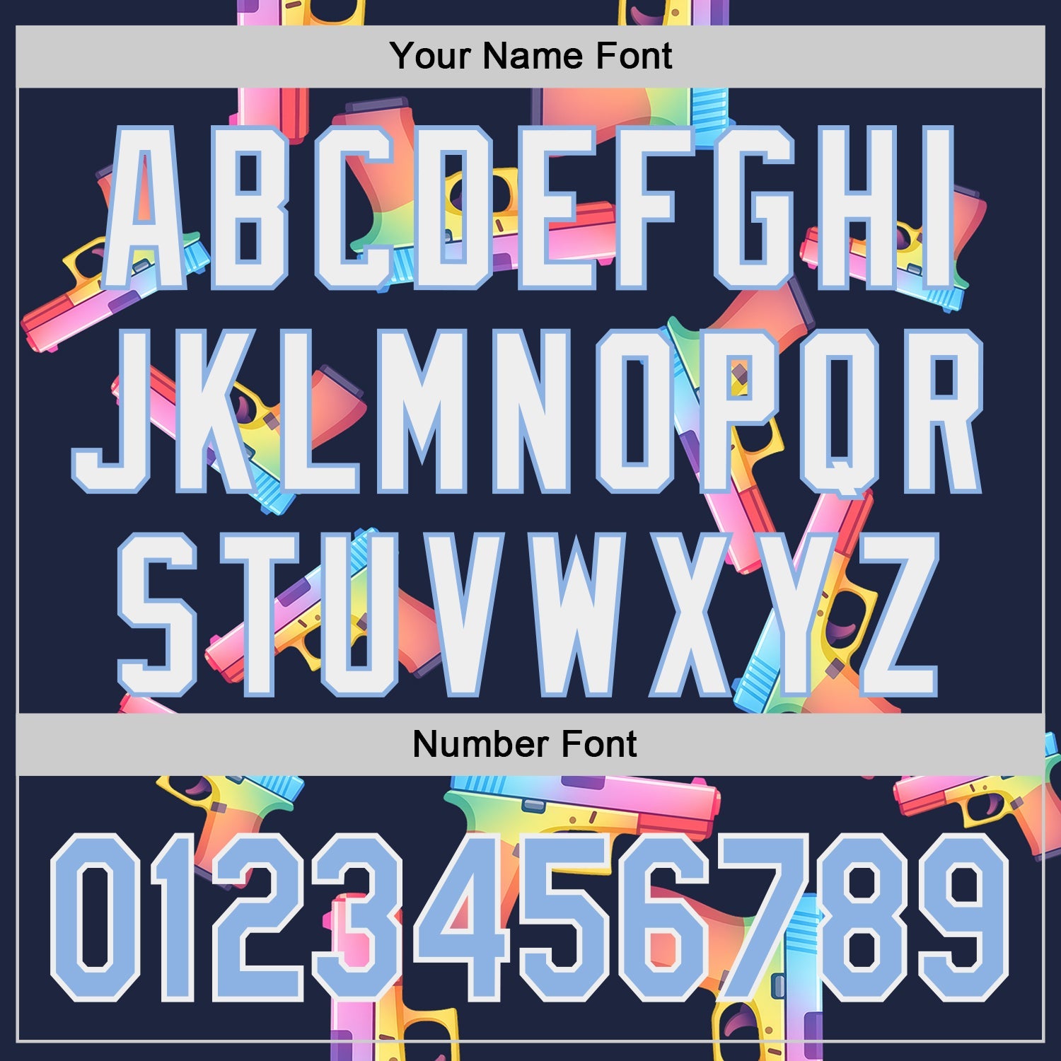 Custom Navy Light Blue-White Colorful Firepower 3D Pattern Design Authentic Baseball Jersey view 5