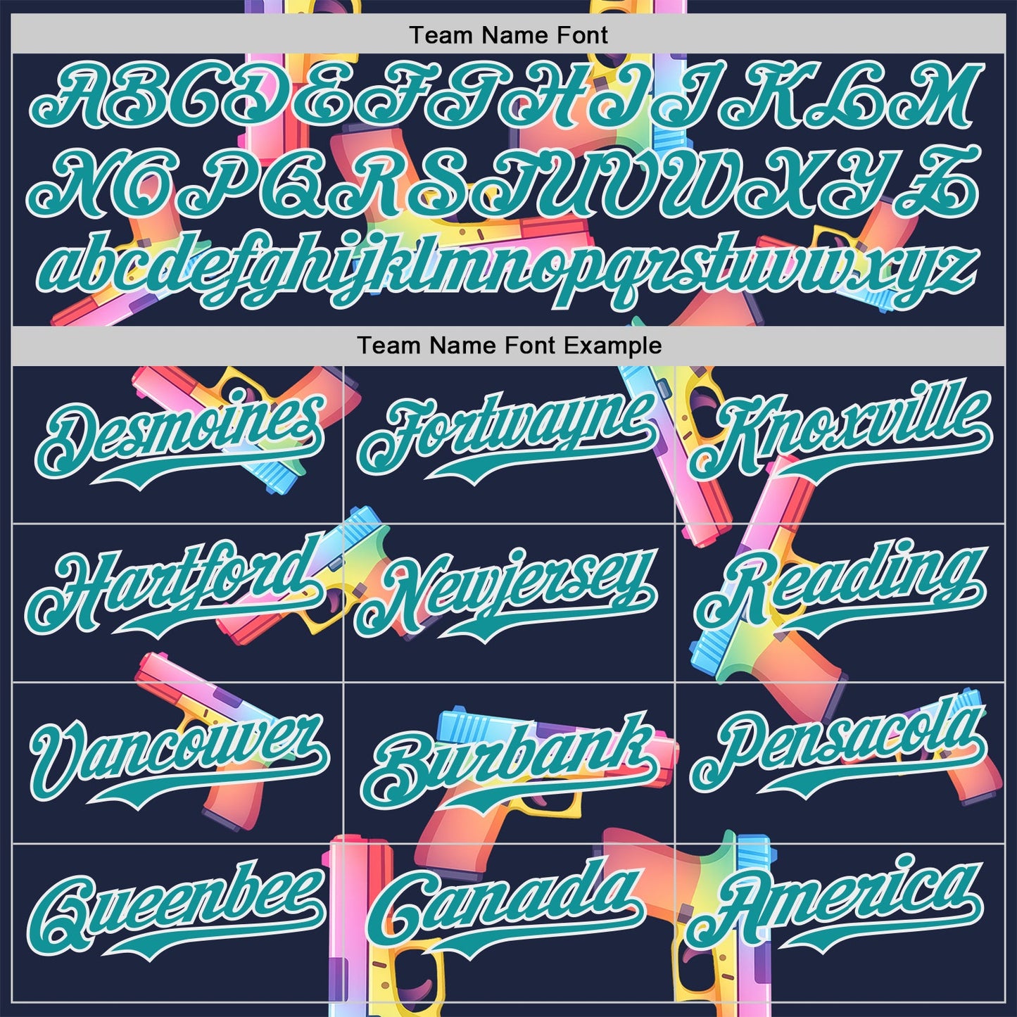 Custom Navy Teal-White Colorful Firepower 3D Pattern Design Authentic Baseball Jersey view 4