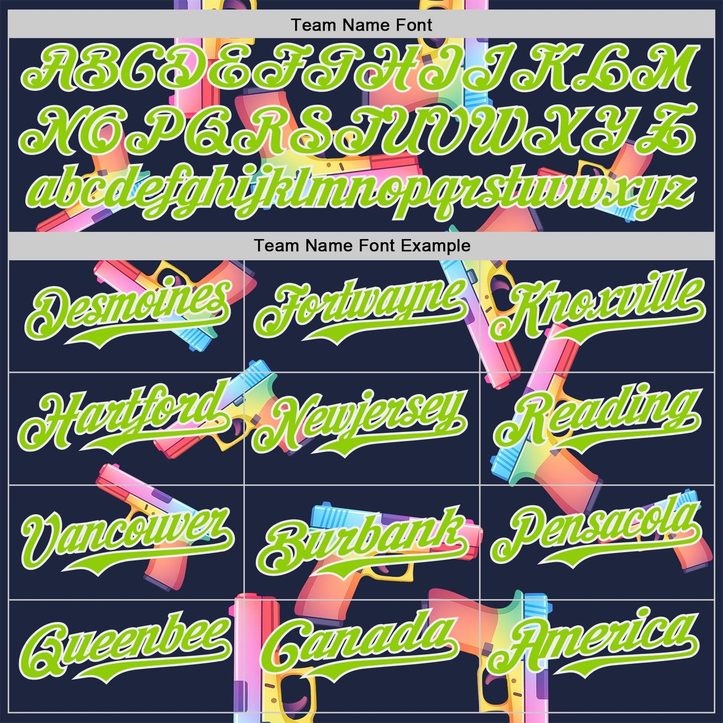Custom Navy Neon Green-White Colorful Firepower 3D Pattern Design Authentic Baseball Jersey view 4