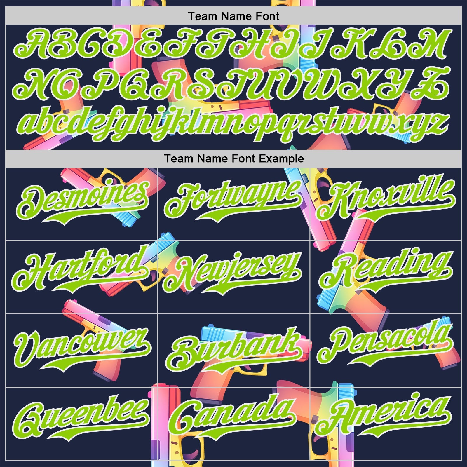 Custom Navy Neon Green-White Colorful Firepower 3D Pattern Design Authentic Baseball Jersey view 4