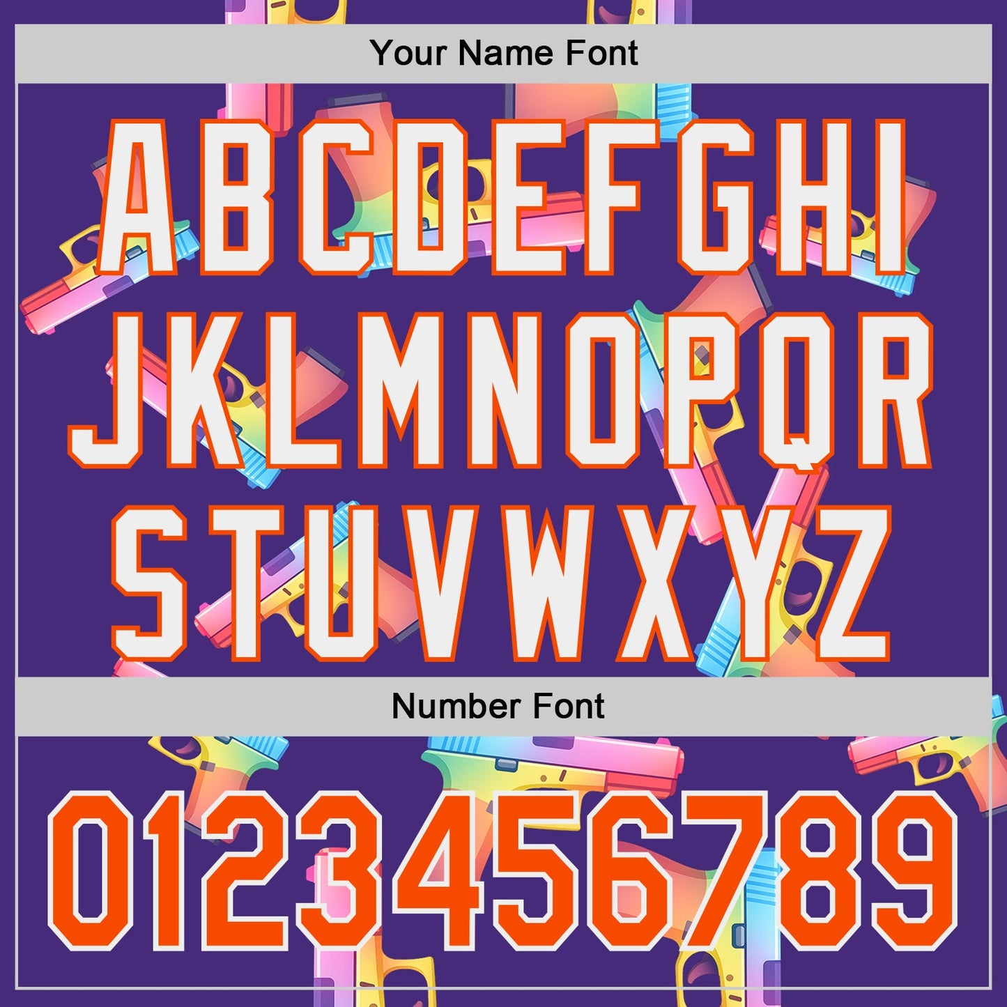 Custom Purple Orange-White Colorful Firepower 3D Pattern Design Authentic Baseball Jersey view 5