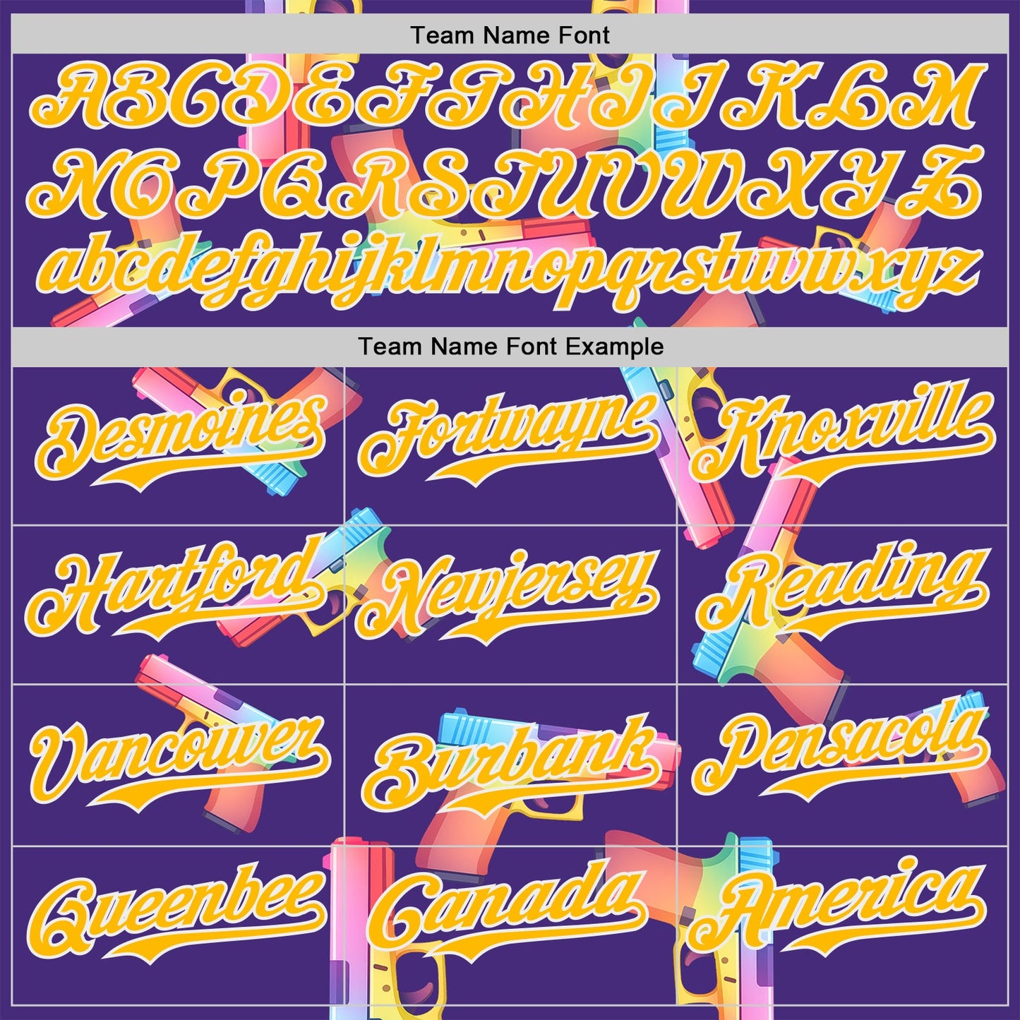 Custom Purple Gold-White Colorful Firepower 3D Pattern Design Authentic Baseball Jersey view 4