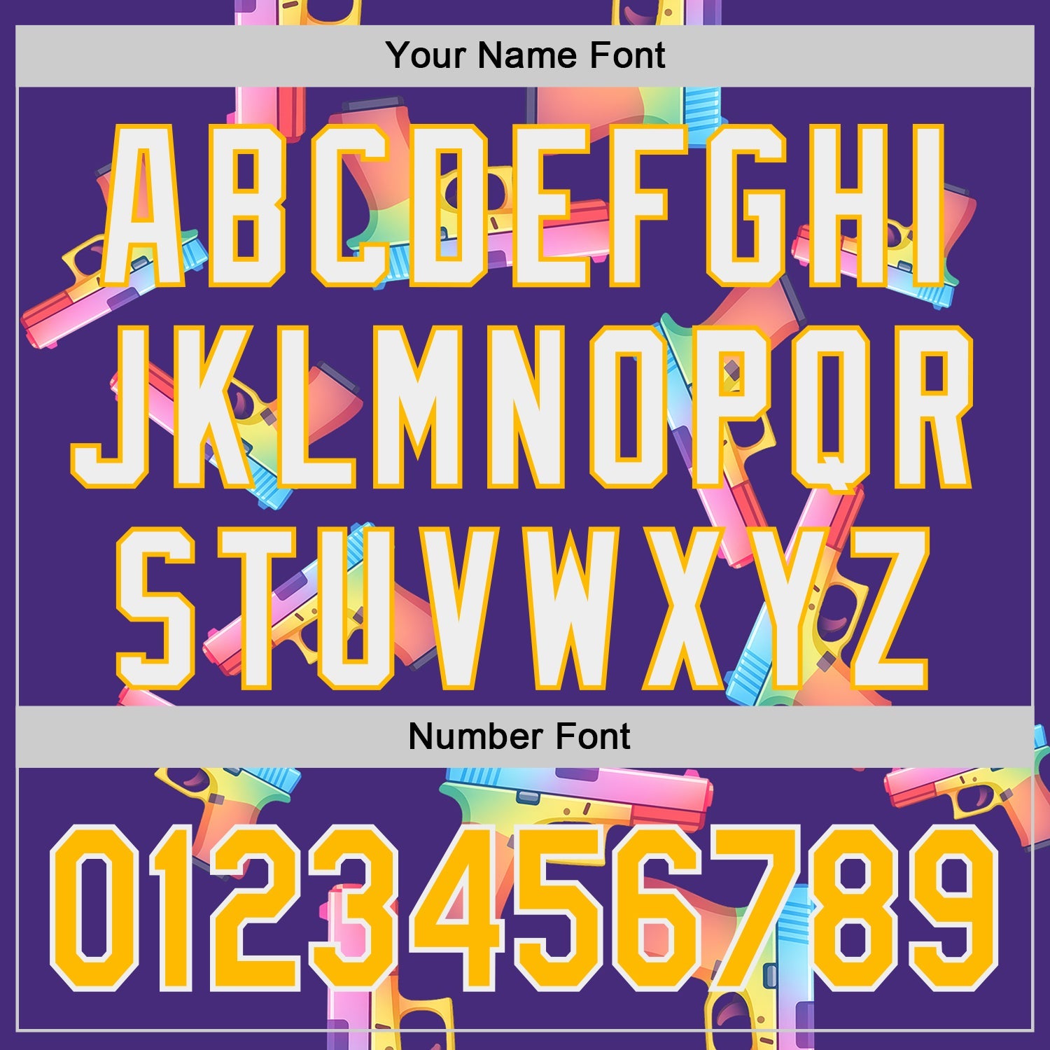 Custom Purple Gold-White Colorful Firepower 3D Pattern Design Authentic Baseball Jersey view 5