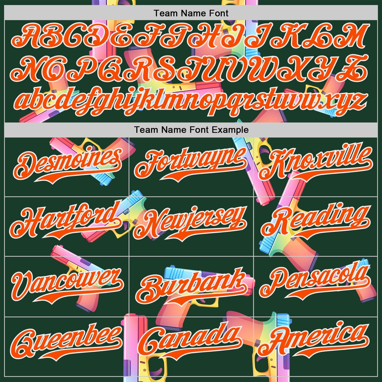 Custom Green Orange-White Colorful Firepower 3D Pattern Design Authentic Baseball Jersey view 4