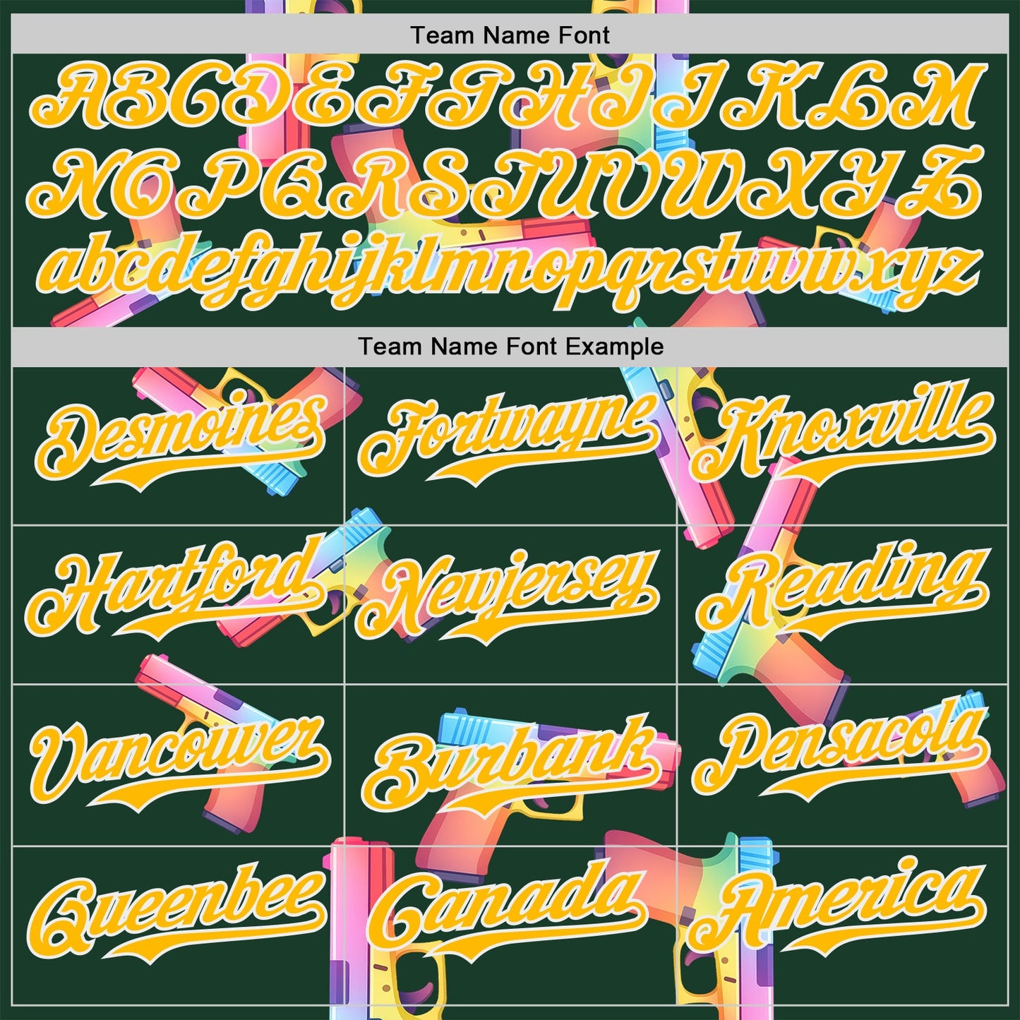Custom Green Gold-White Colorful Firepower 3D Pattern Design Authentic Baseball Jersey view 4
