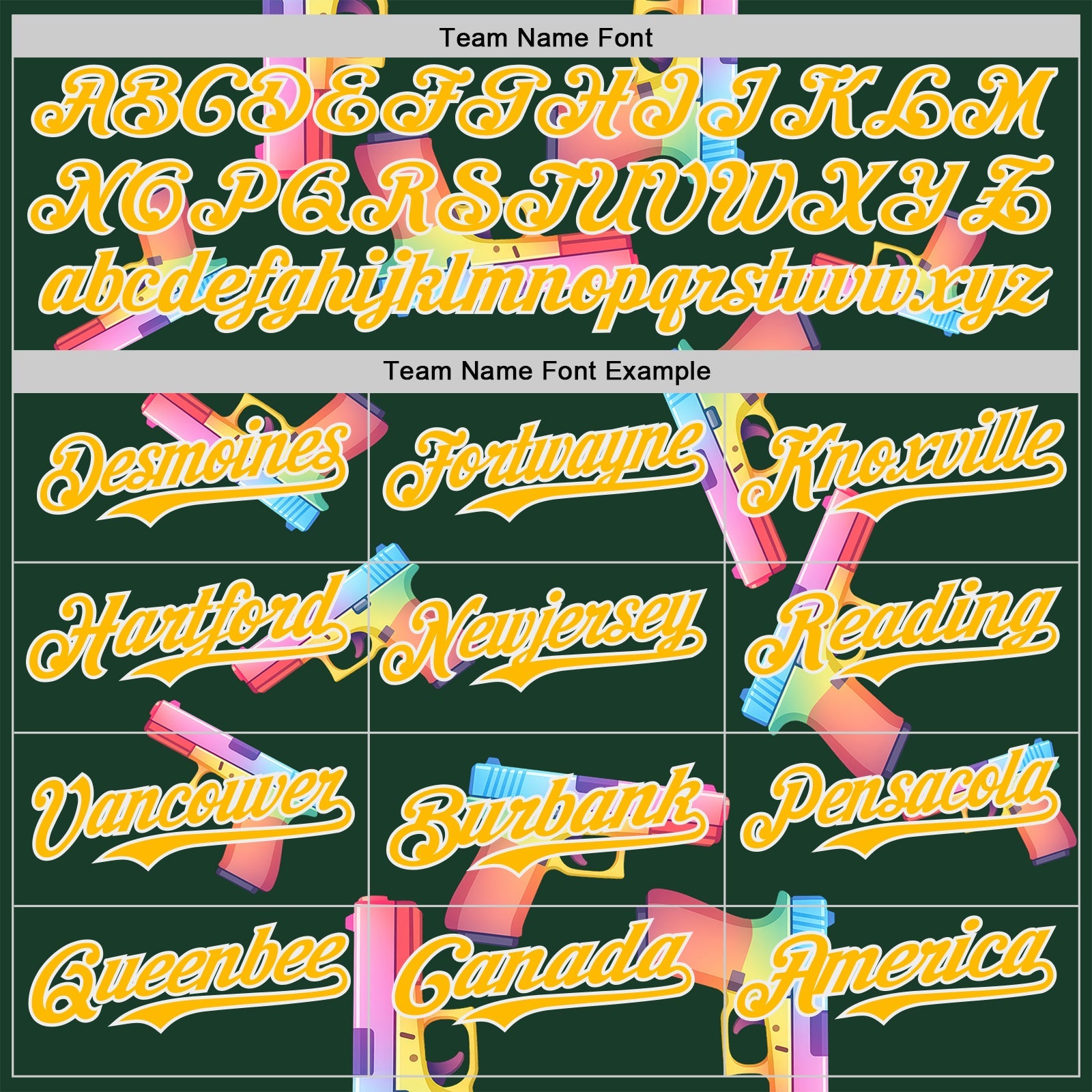 Custom Green Gold-White Colorful Firepower 3D Pattern Design Authentic Baseball Jersey view 4