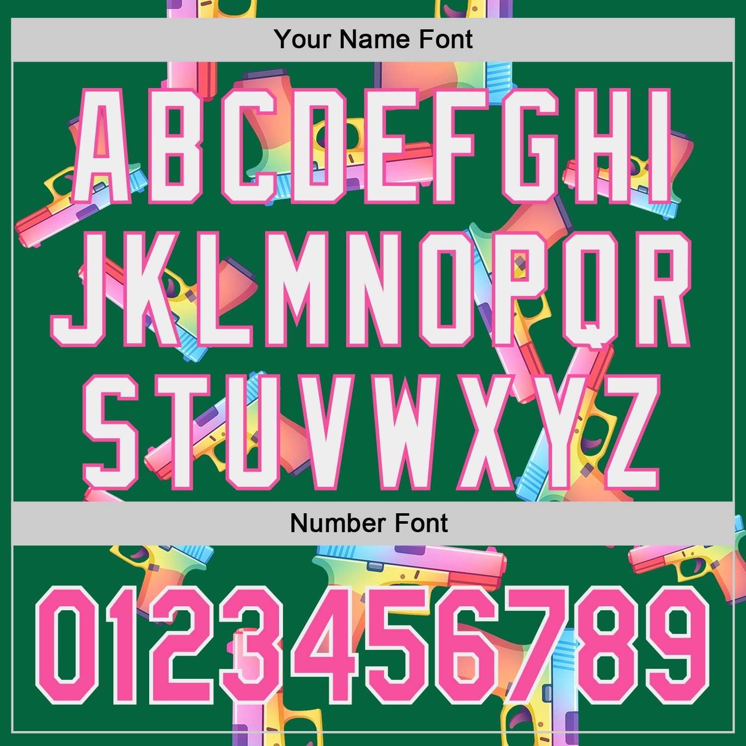 Custom Kelly Green Pink-White Colorful Firepower 3D Pattern Design Authentic Baseball Jersey view 5