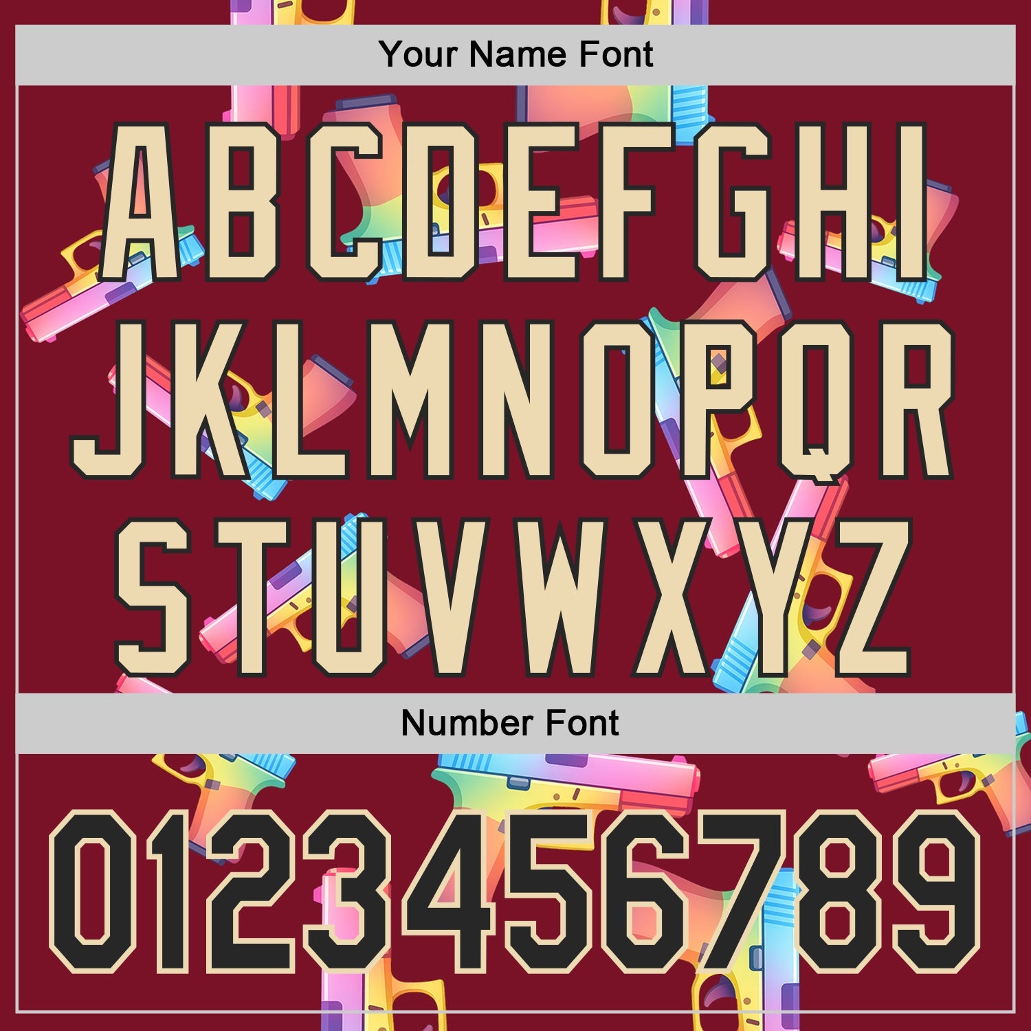 Custom Crimson Black-Cream Colorful Firepower 3D Pattern Design Authentic Baseball Jersey view 5