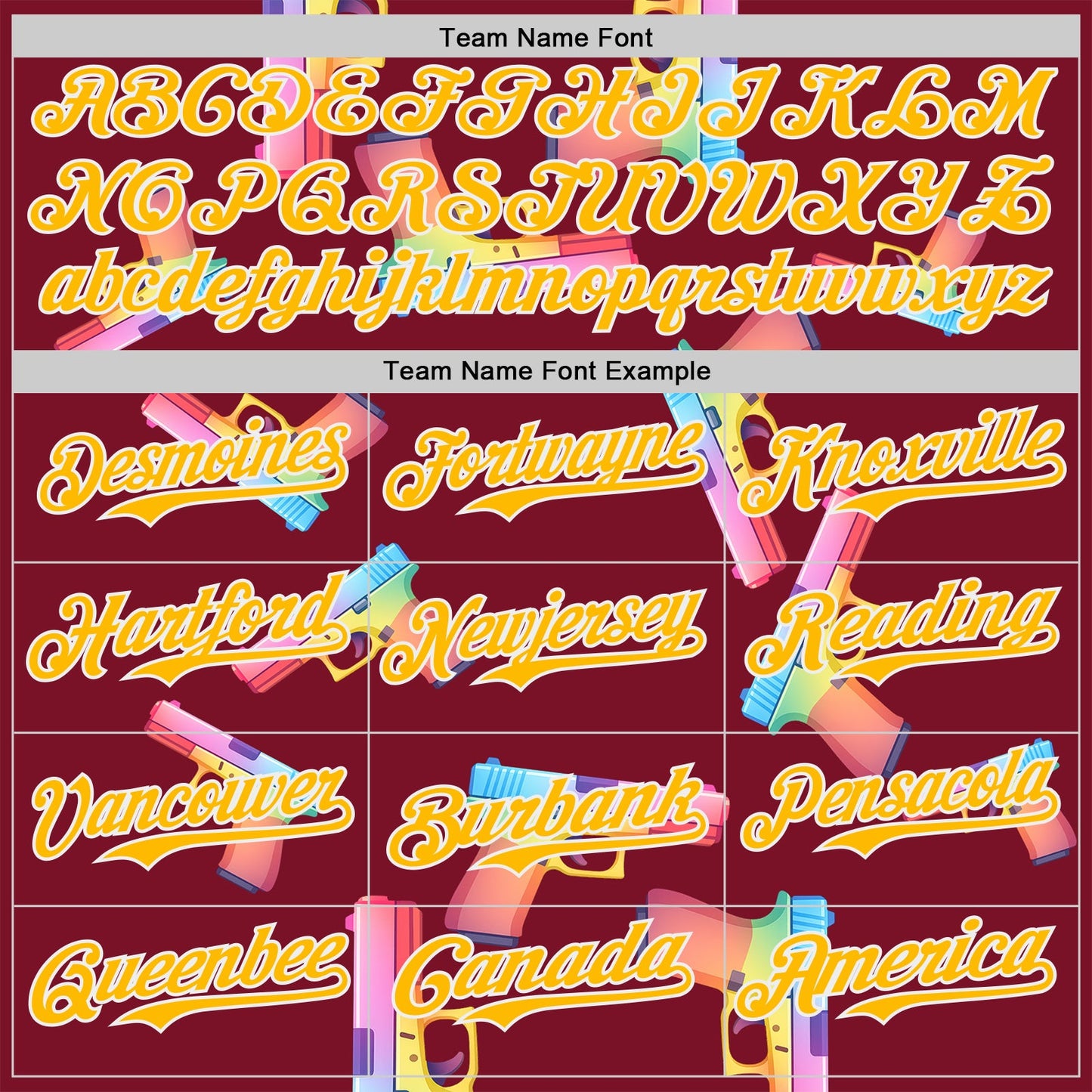 Custom Crimson Gold-White Colorful Firepower 3D Pattern Design Authentic Baseball Jersey view 4