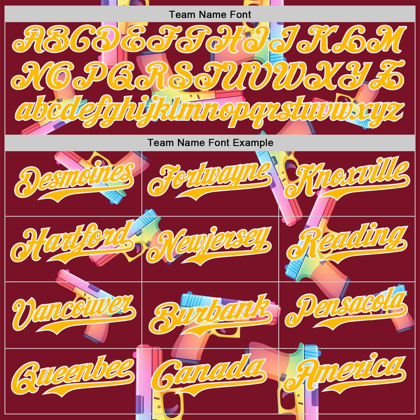 Custom Crimson Gold-White Colorful Firepower 3D Pattern Design Authentic Baseball Jersey view 4