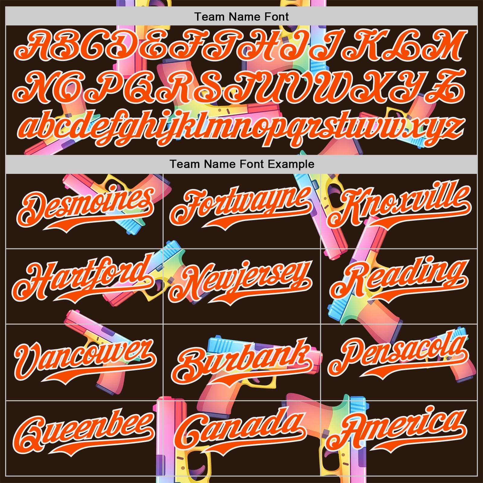 Custom Brown Orange-White Colorful Firepower 3D Pattern Design Authentic Baseball Jersey view 4