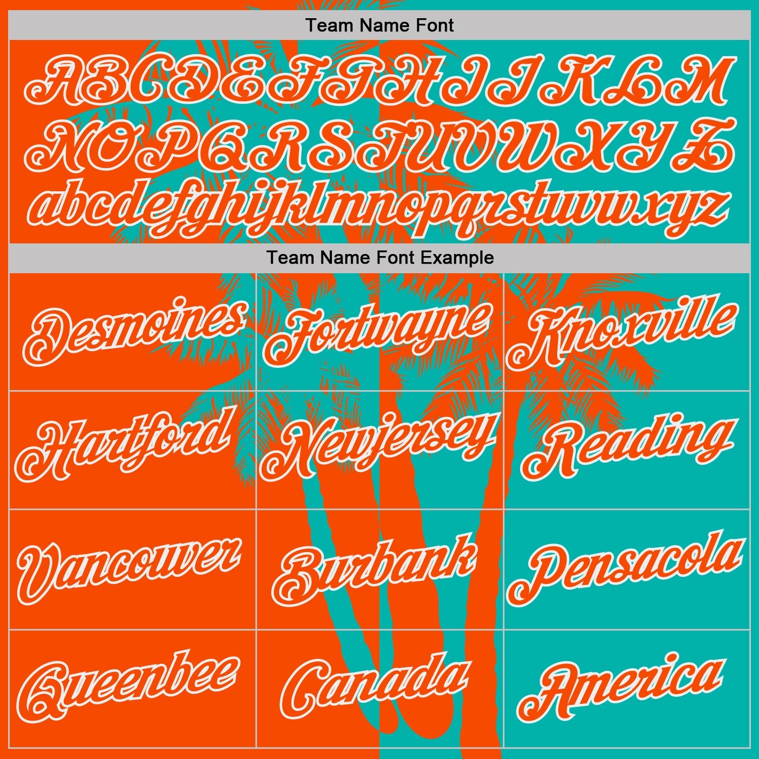 Custom Aqua Orange-White Hawaii Tropical Coastal Palm Trees Performance T-Shirt view 3