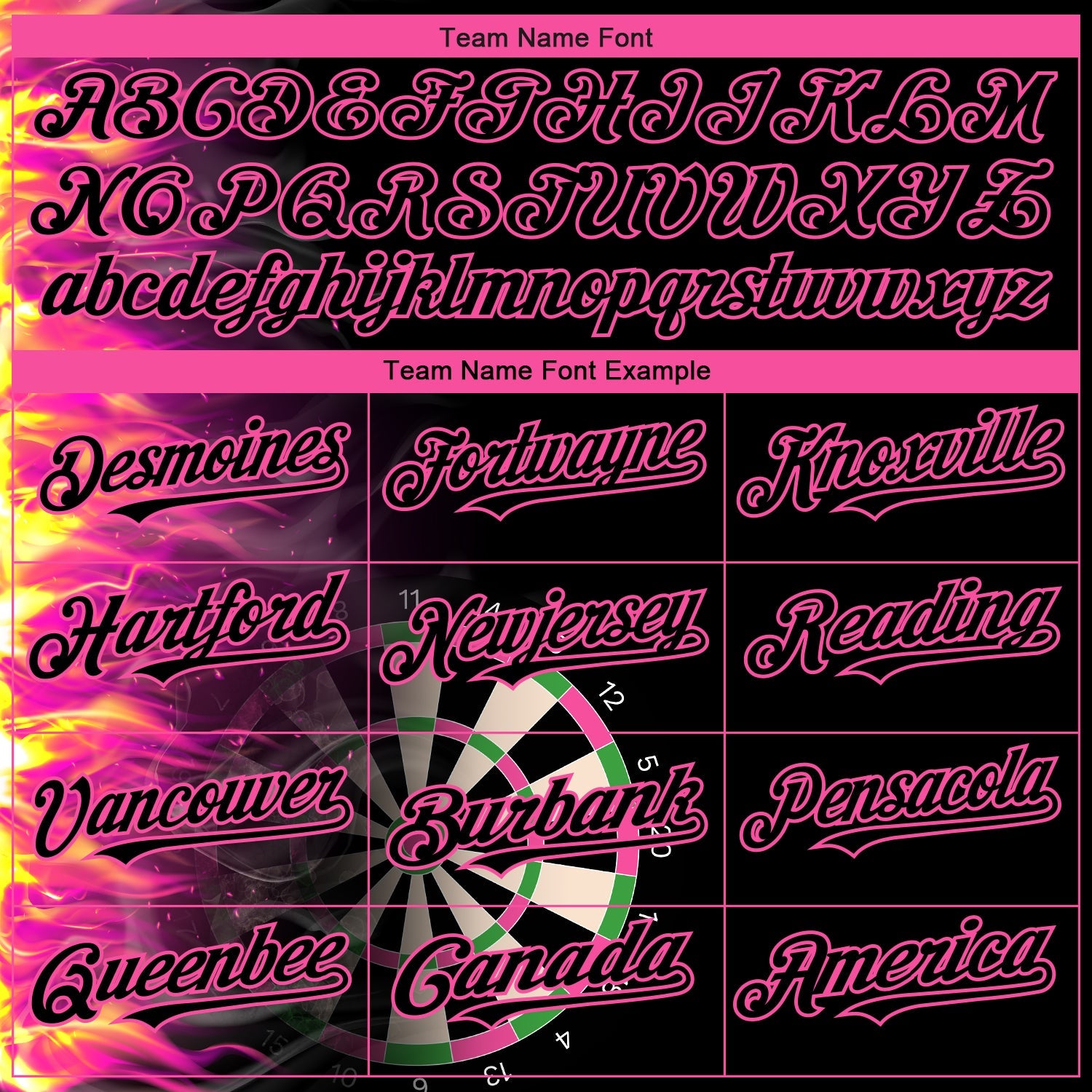 Custom Black Pink 3D Pattern Design Fiery Dart Board Authentic Baseball Jersey view 4