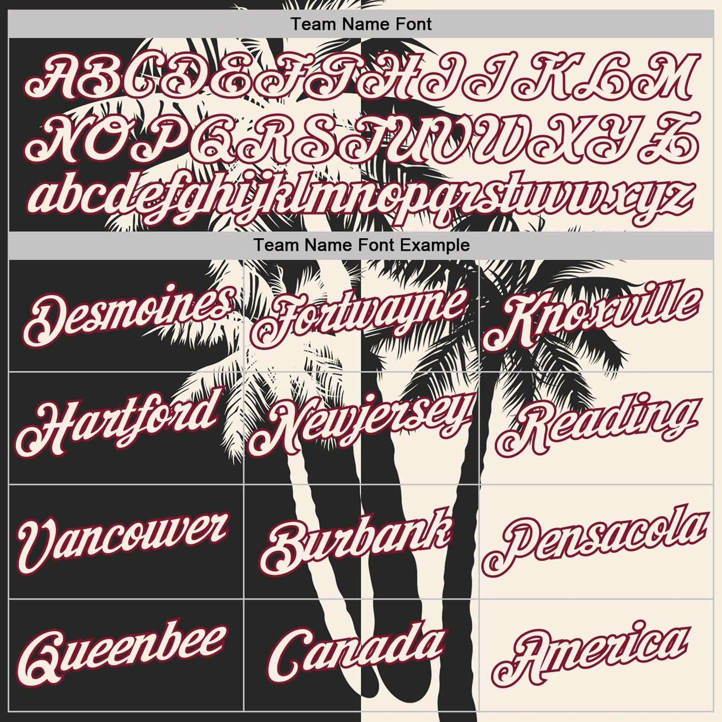 Custom Cream Black-Crimson Hawaii Tropical Coastal Palm Trees Performance T-Shirt view 3