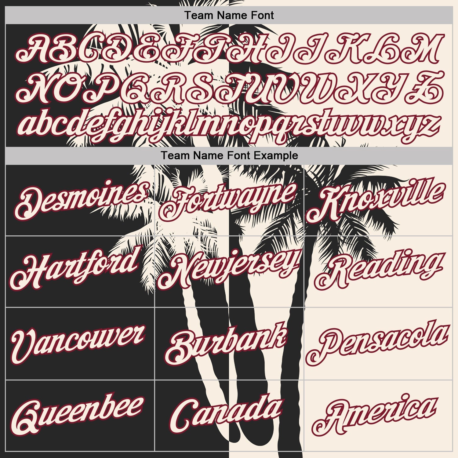 Custom Cream Black-Crimson Hawaii Tropical Coastal Palm Trees Performance T-Shirt view 3