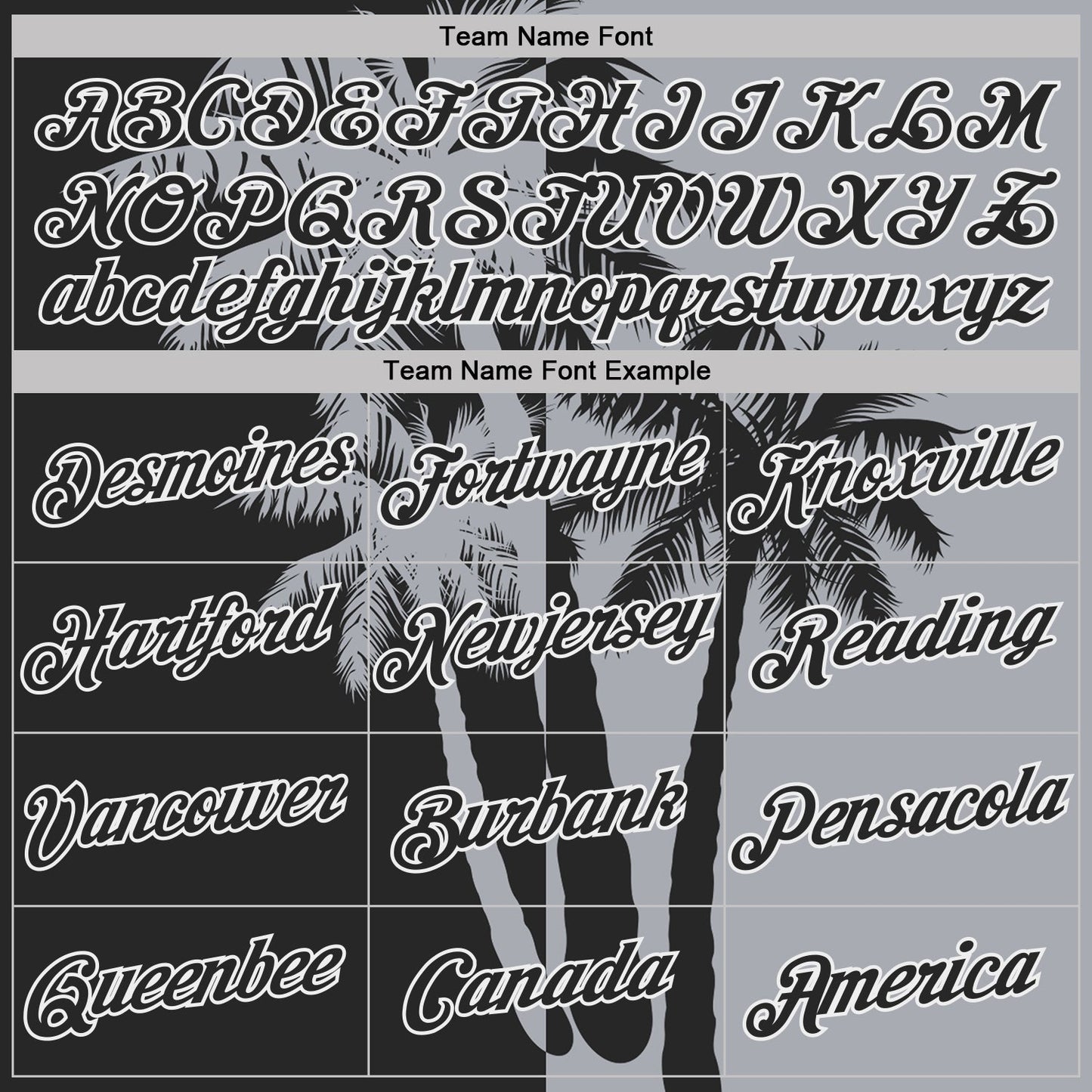 Custom Gray Black-White Hawaii Tropical Coastal Palm Trees Performance T-Shirt view 3
