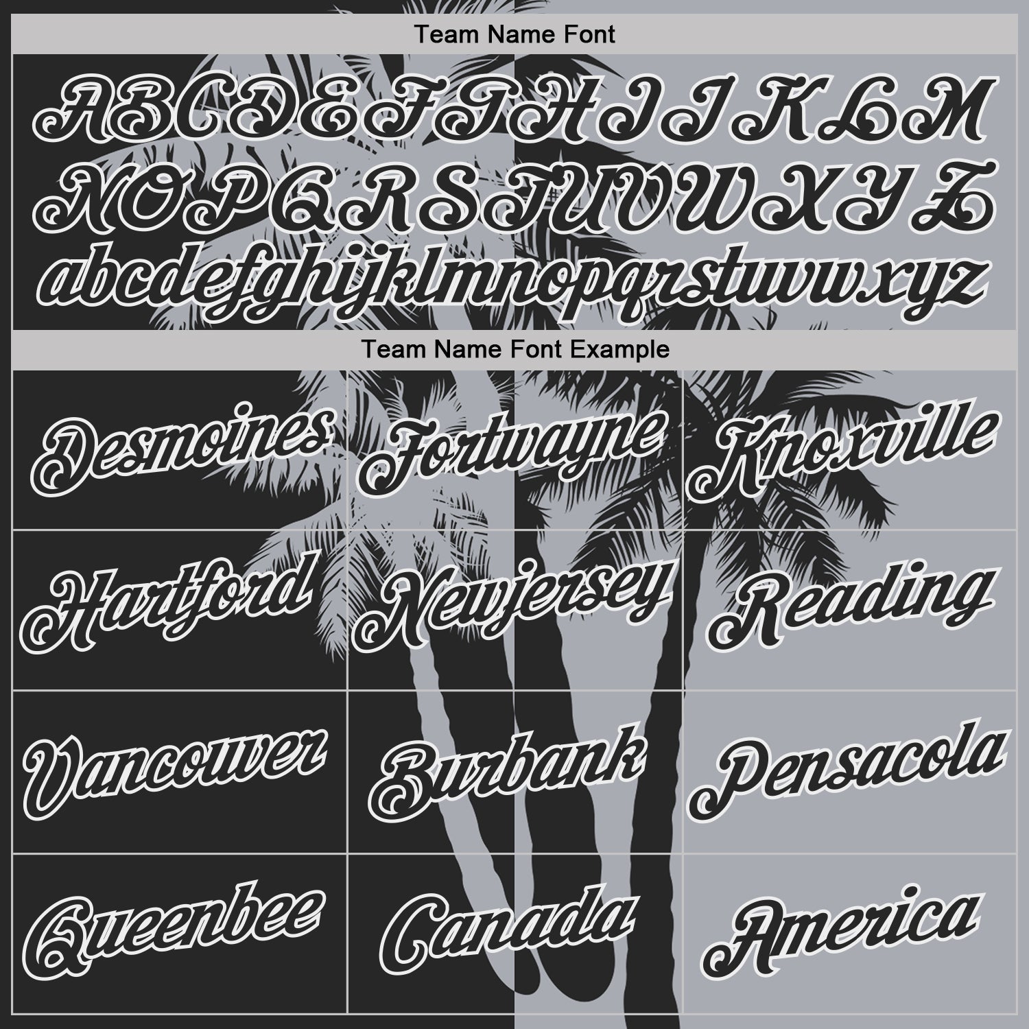 Custom Gray Black-White Hawaii Tropical Coastal Palm Trees Performance T-Shirt view 3