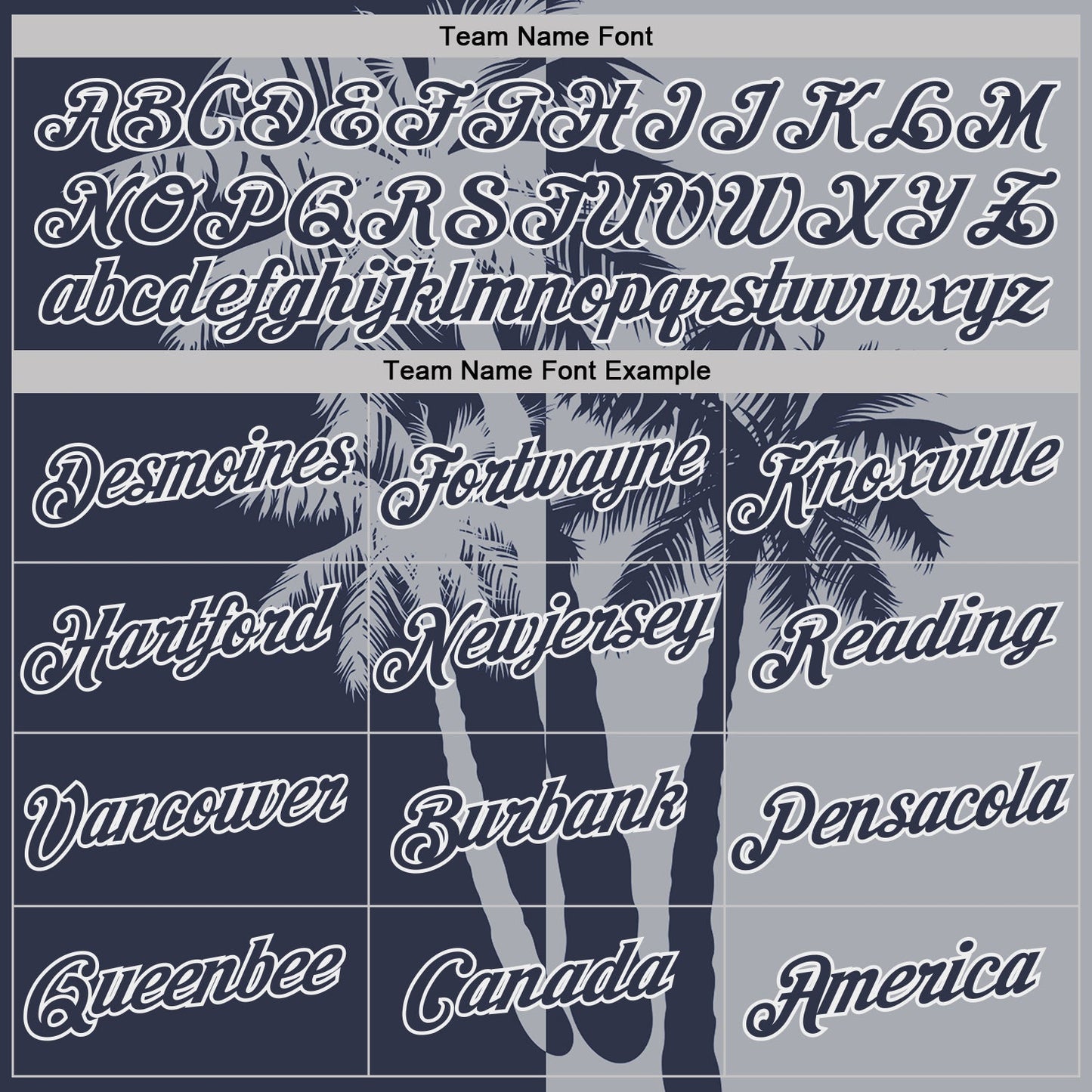 Custom Gray Navy-White Hawaii Tropical Coastal Palm Trees Performance T-Shirt view 3