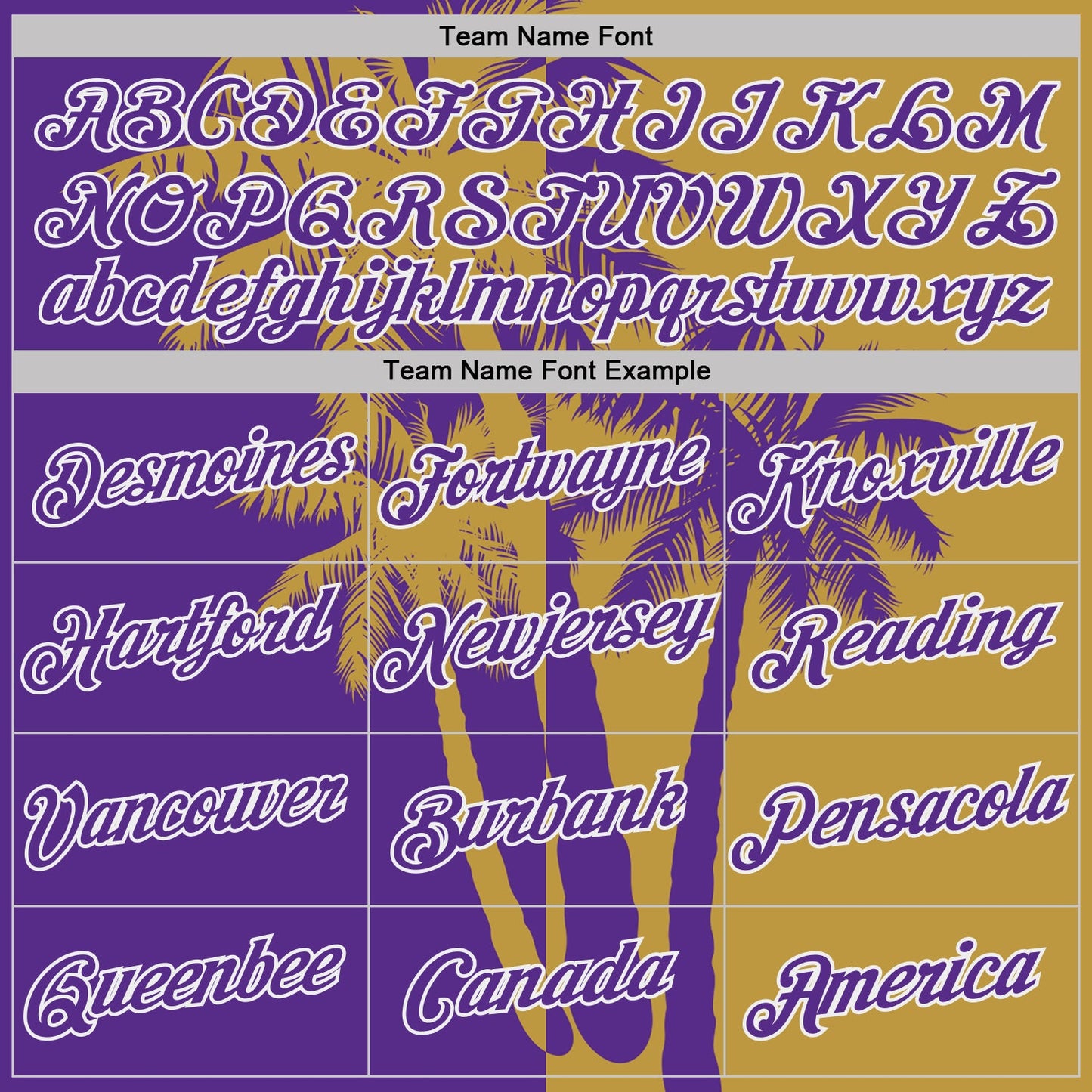 Custom Old Gold Purple-White Hawaii Tropical Coastal Palm Trees Performance T-Shirt view 3