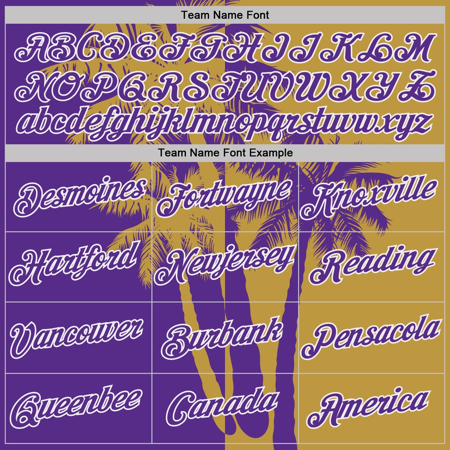 Custom Old Gold Purple-White Hawaii Tropical Coastal Palm Trees Performance T-Shirt view 3