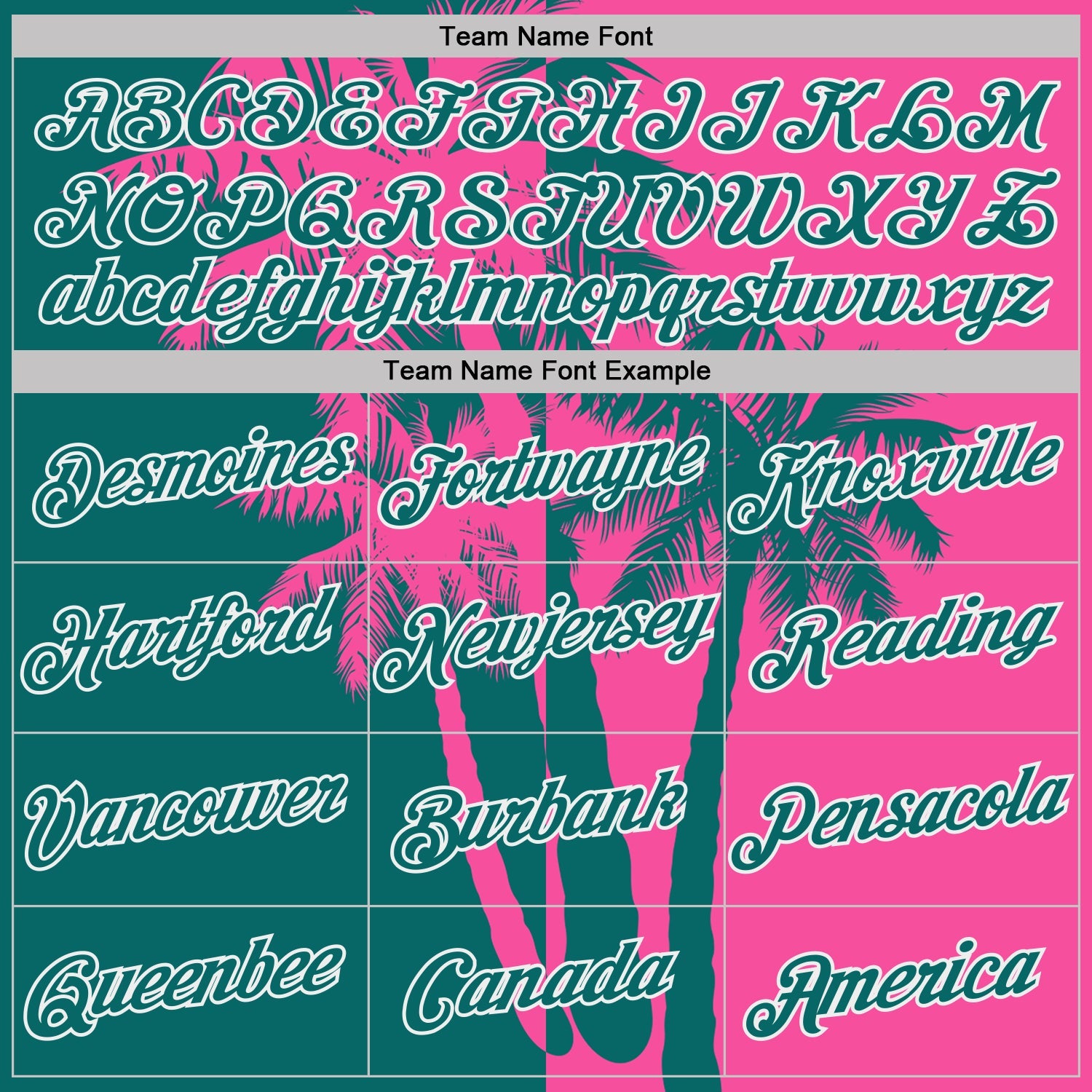 Custom Pink Teal-White Hawaii Tropical Coastal Palm Trees Performance T-Shirt view 3