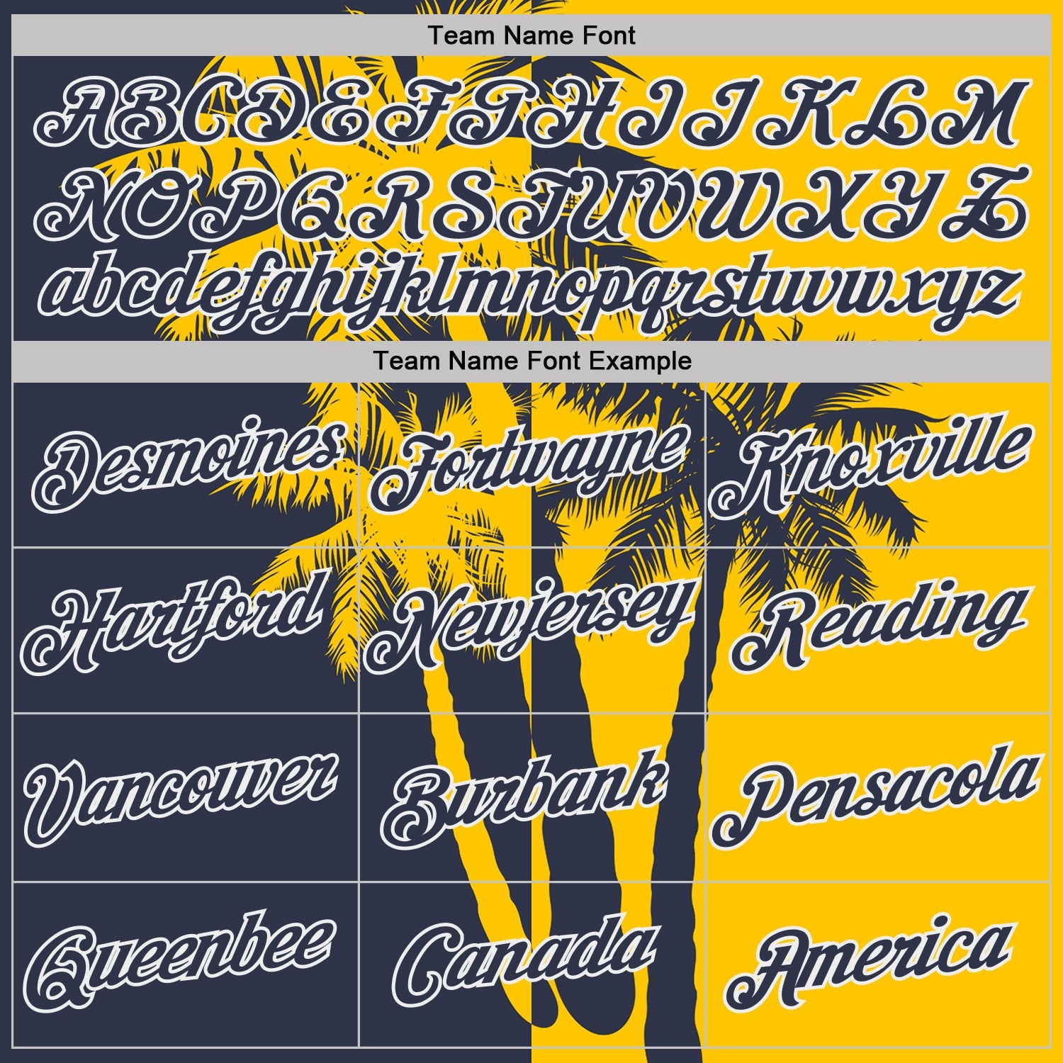 Custom Yellow Navy-White Hawaii Tropical Coastal Palm Trees Performance T-Shirt view 3