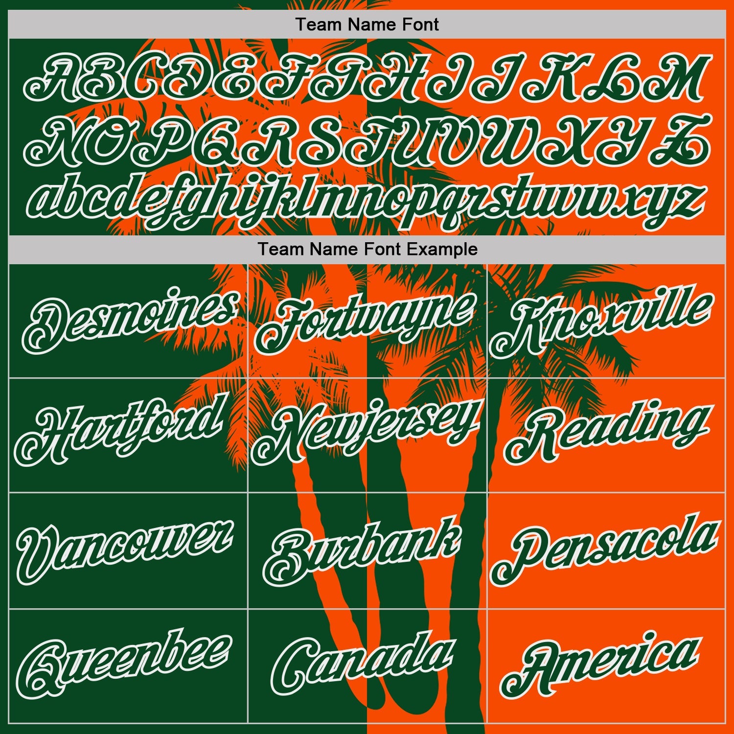 Custom Orange Green-White Hawaii Tropical Coastal Palm Trees Performance T-Shirt view 3