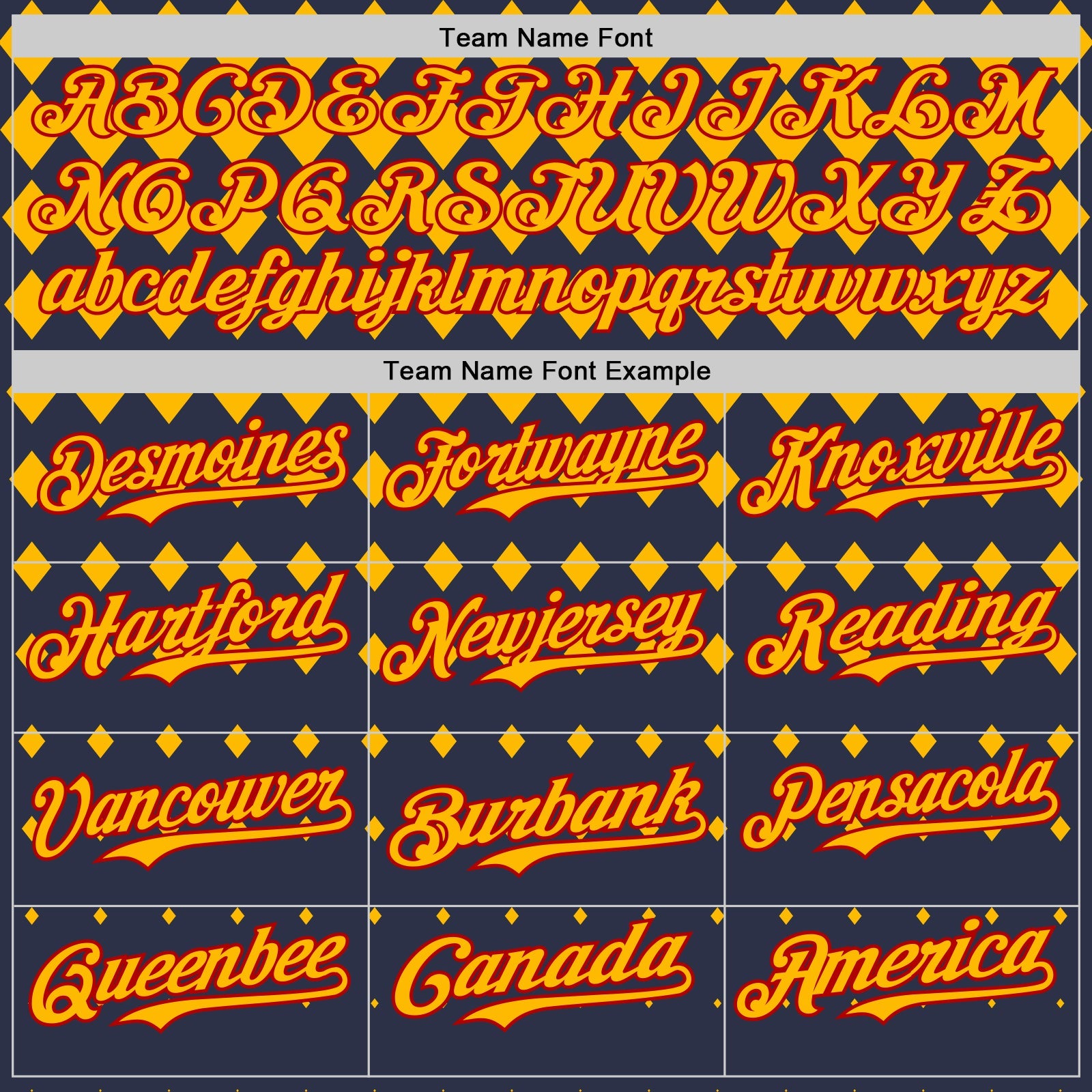 Custom Navy Gold-Red Geometric Diamond Grid Rhombus Authentic Baseball Jersey view 4