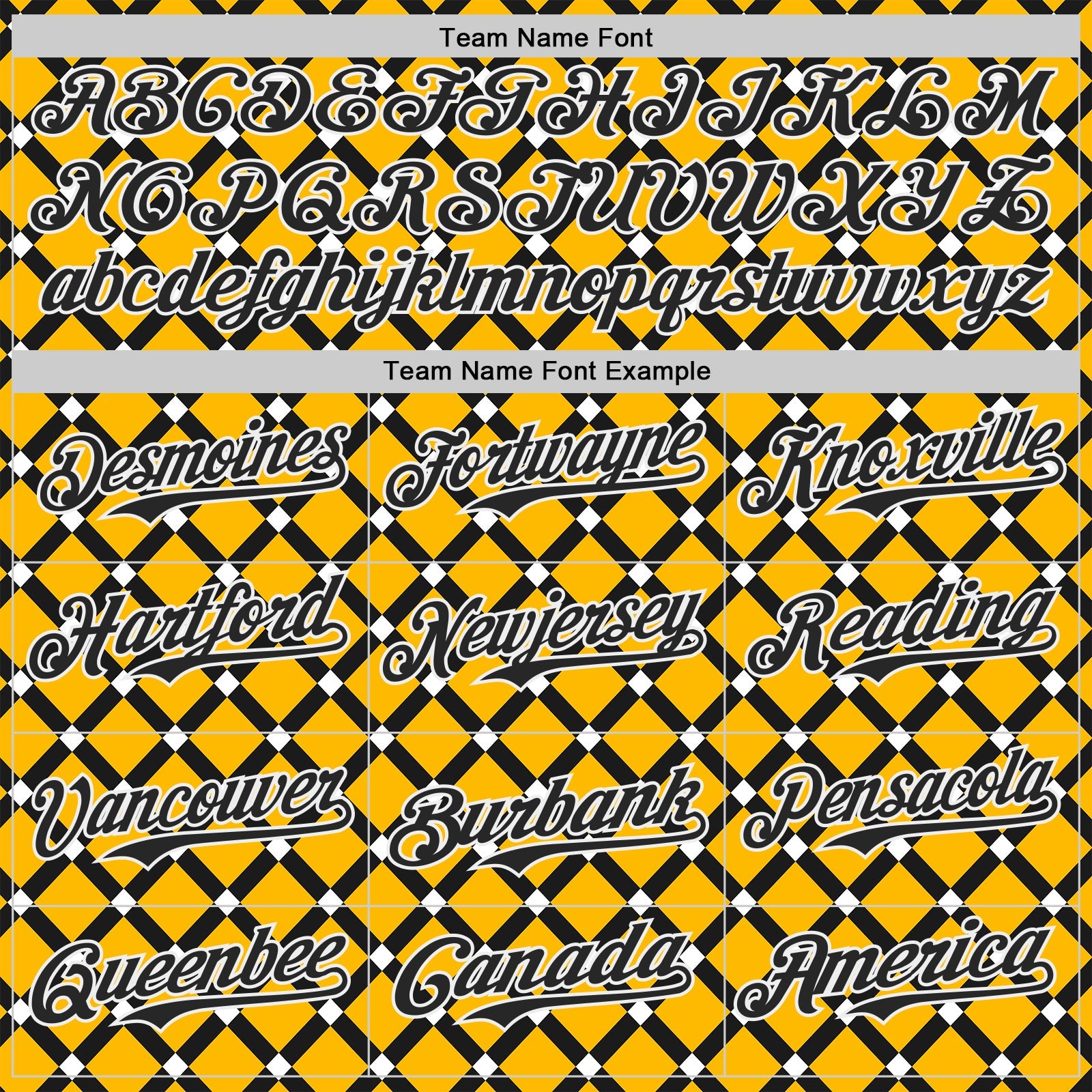 Custom Gold Black-White Geometric Diamond Grid Rhombus Authentic Baseball Jersey view 4