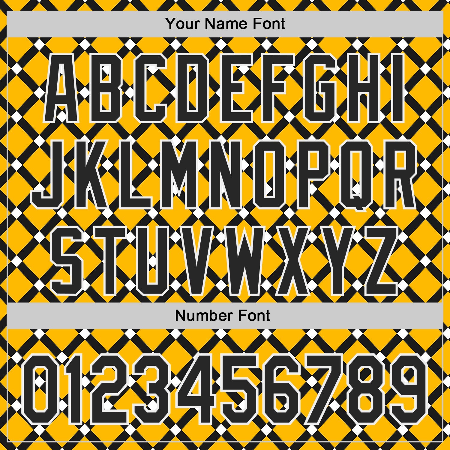 Custom Gold Black-White Geometric Diamond Grid Rhombus Authentic Baseball Jersey view 5