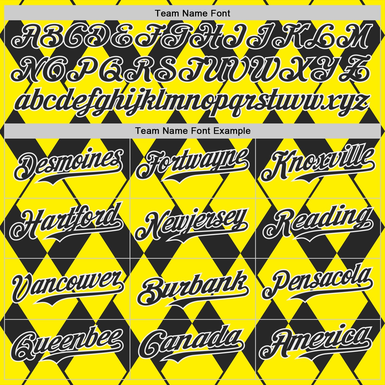 Custom Light Yellow Black-White Geometric Diamond Grid Rhombus Authentic Baseball Jersey view 4